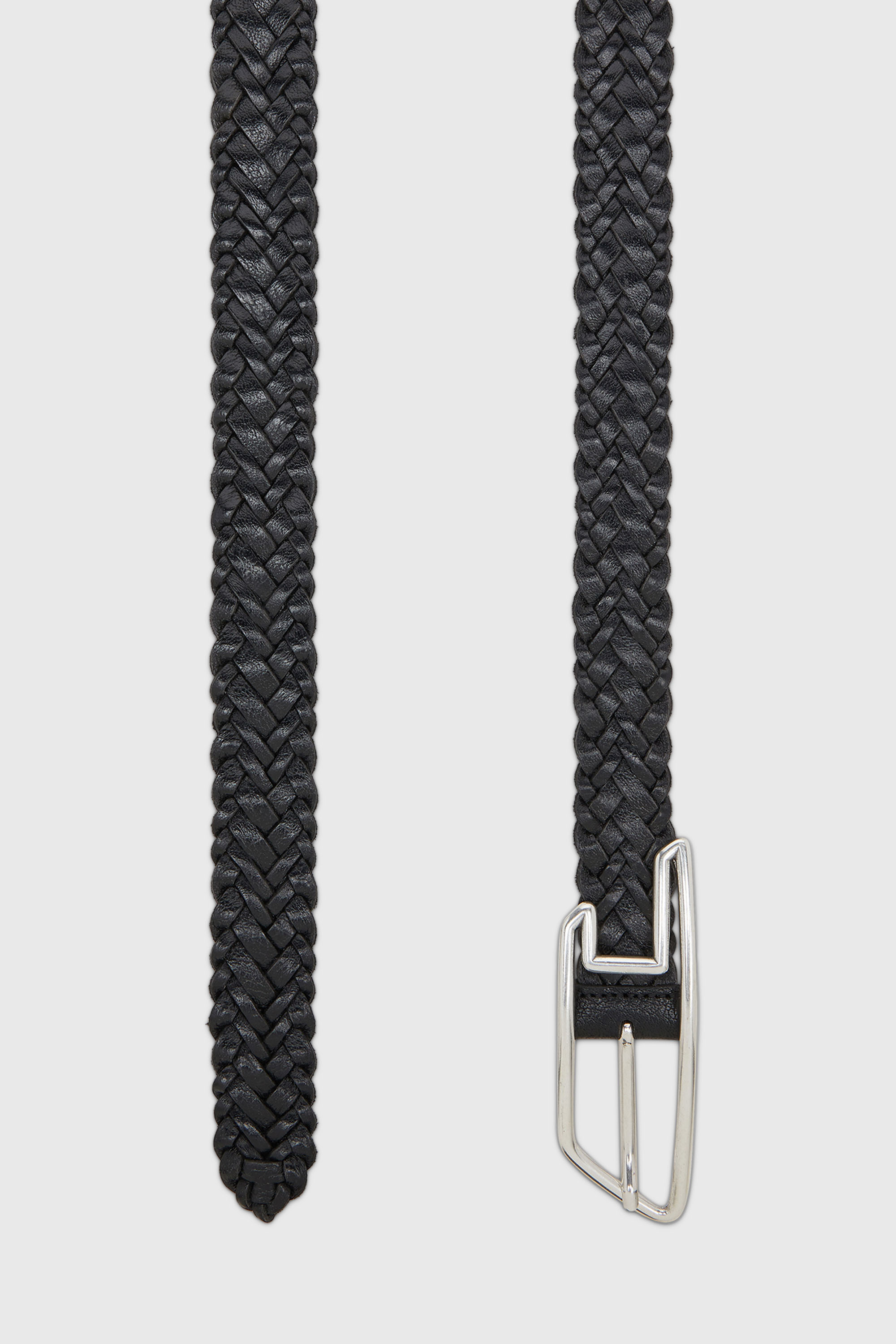 Diesel - B-D LINE 30 BRAIDERED, Unisex 3 cm G&uuml;rtel aus geflochtenem Leder in Schwarz - 2