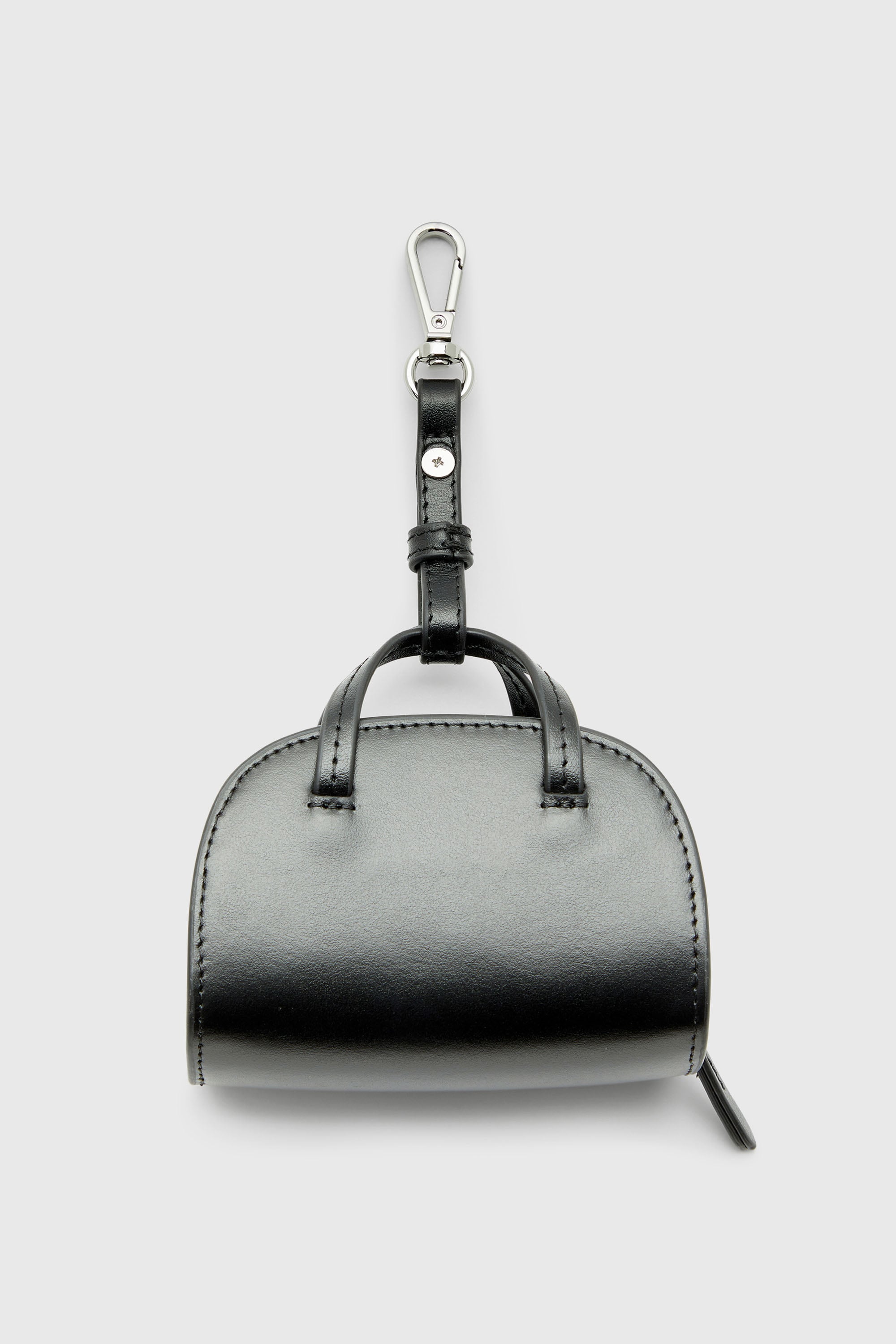 Diesel - 1DR DOME M CHARMS, Damen Mini-Taschenanh&auml;nger aus Leder in Schwarz - 2