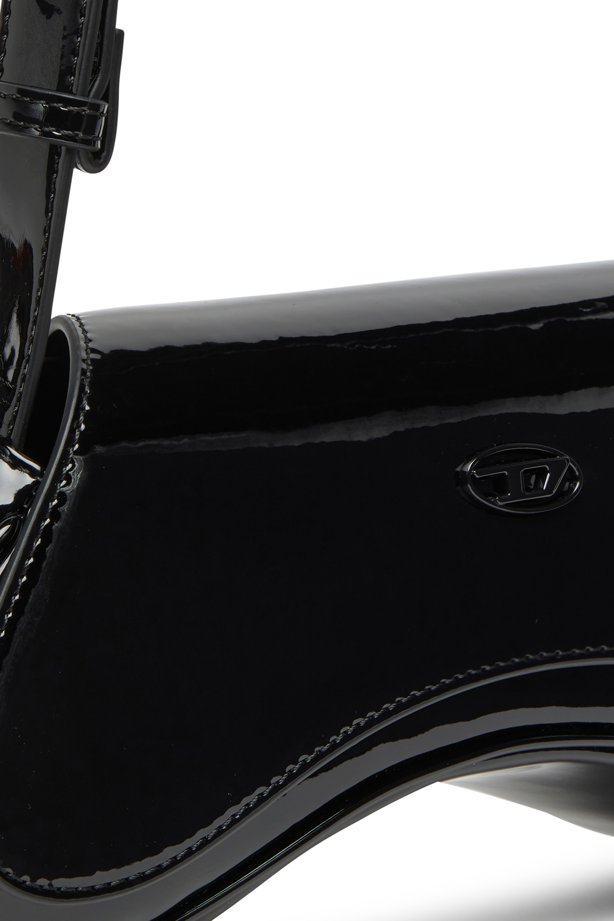 Diesel - PLAY CROSSBODY, Damen Play-Crossbody-Tasche aus glänzendem PU in Schwarz - 5