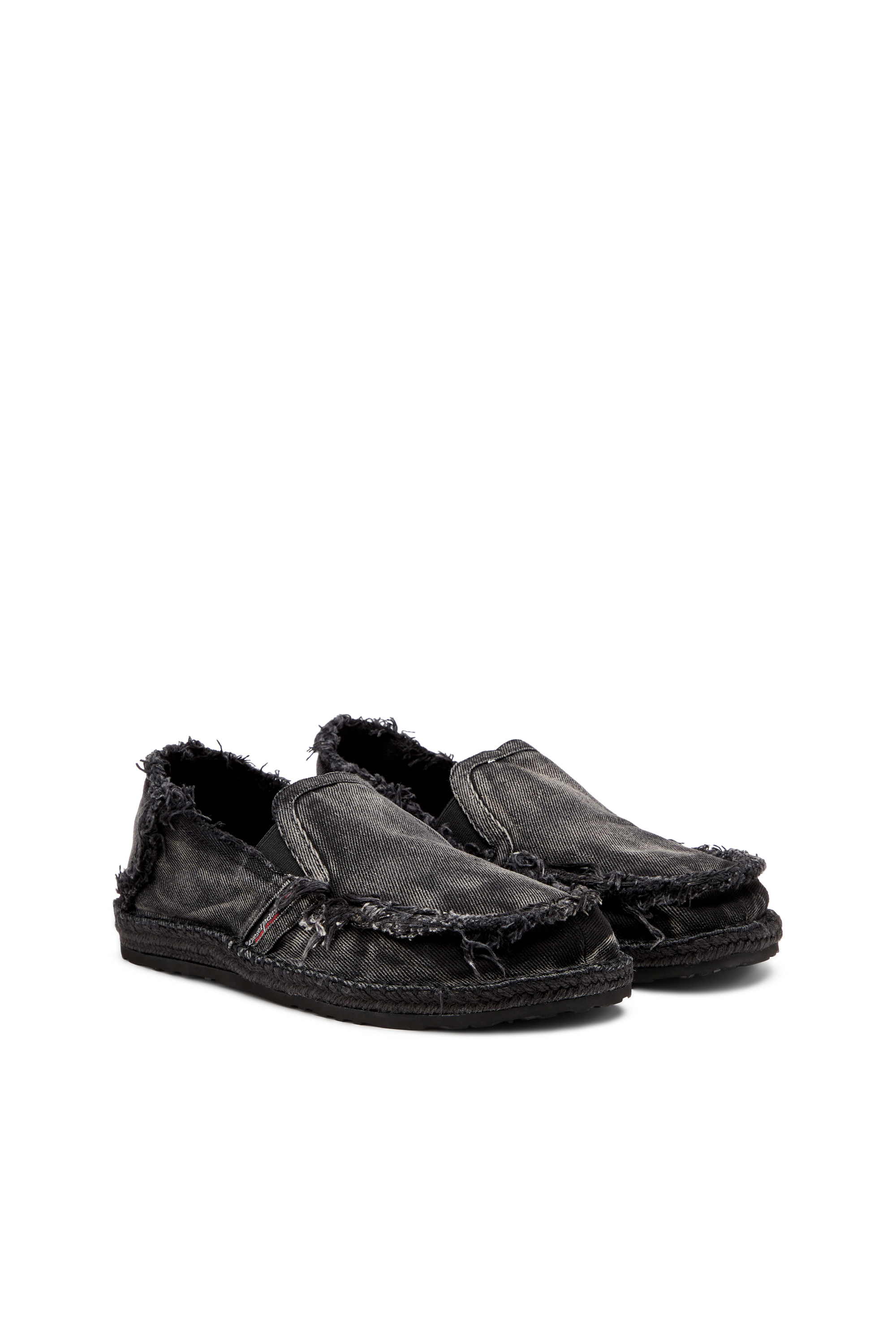 Diesel - D-LUKAS ESP, Herren D-Lukas-Loafer-Espadrilles aus vielgetragenem Denim in Schwarz - 2