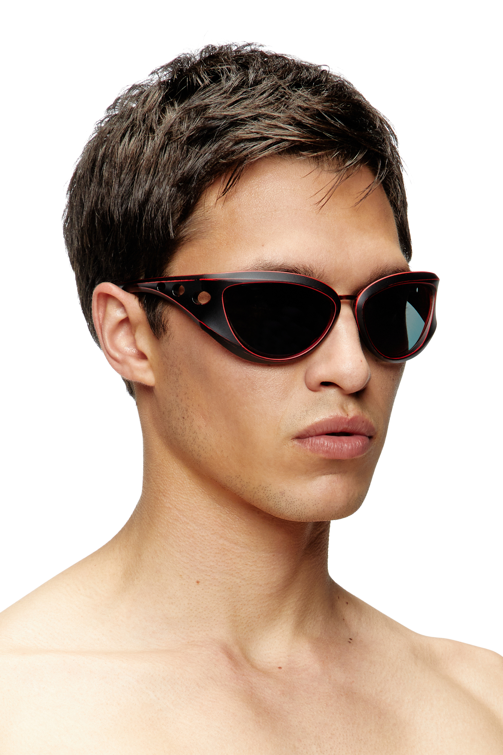 Diesel - 0DL3007U, Unisex Cateye-Sonnenbrillen in Rot - 4