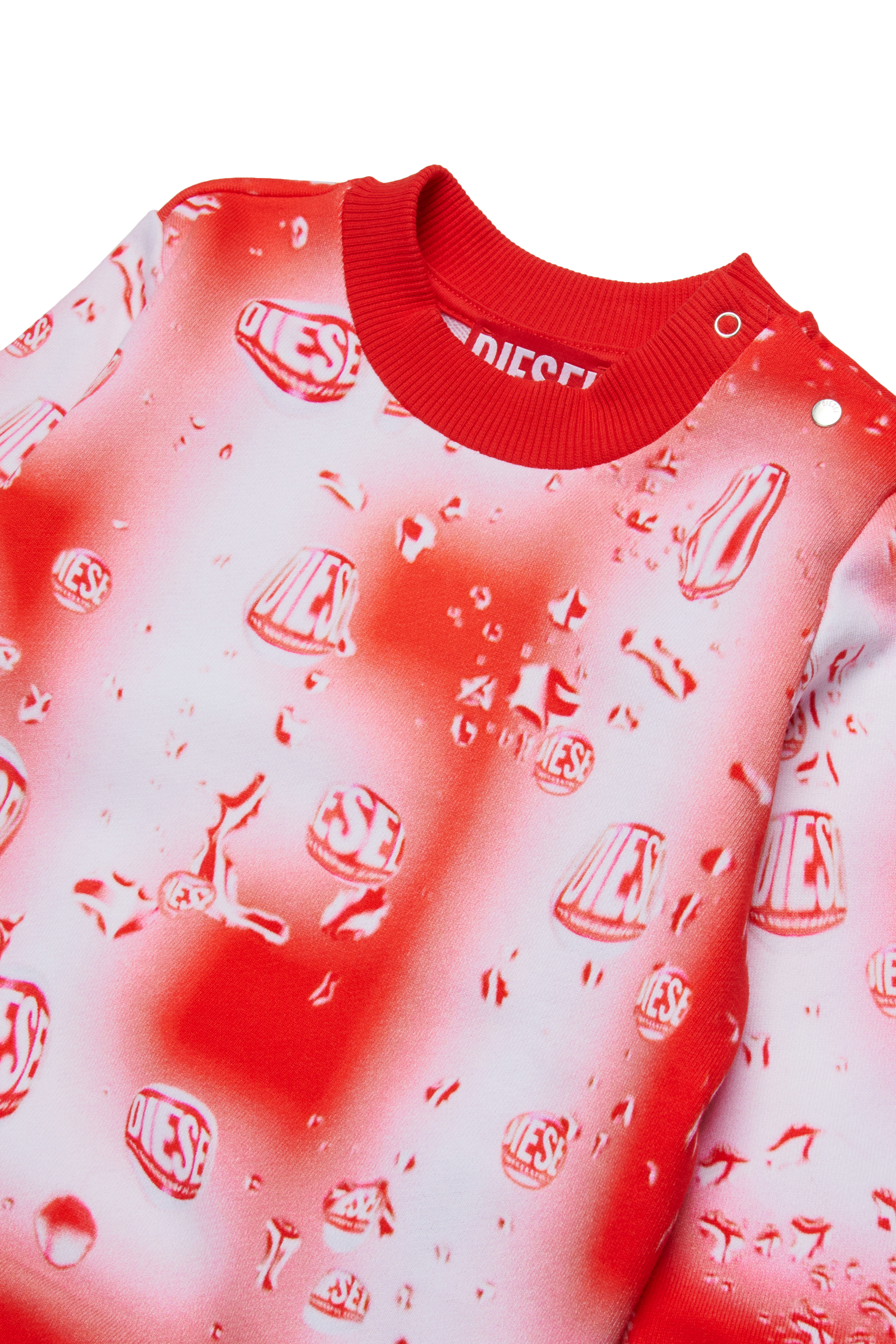 Diesel - SECONB, Unisex Baumwoll-Sweatshirt mit Logo in Rot - 3