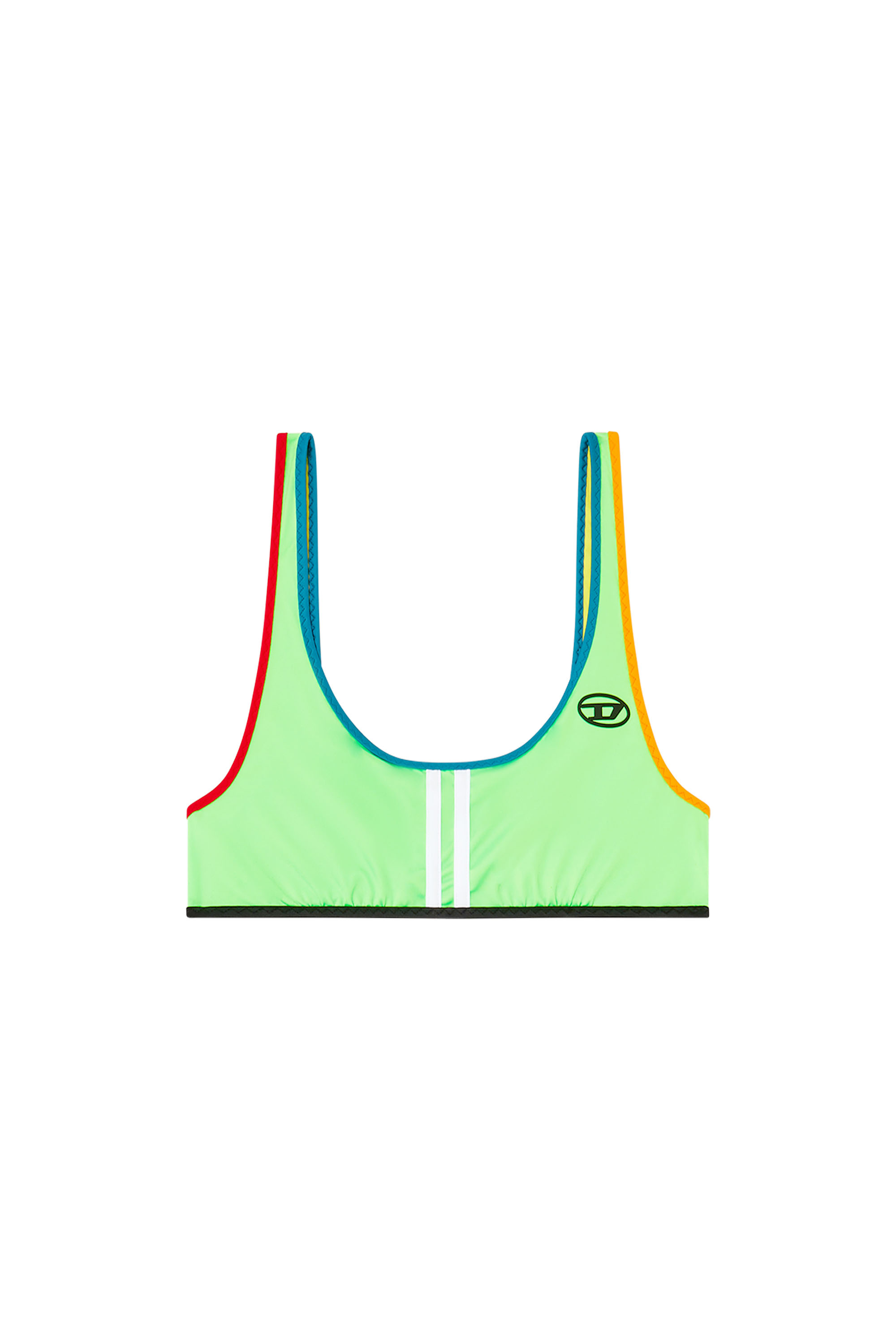 Diesel - JADA-D-POP, Damen Nylon-Bikini-Oberteil mit sportlichen Streifen in Bunt - 3