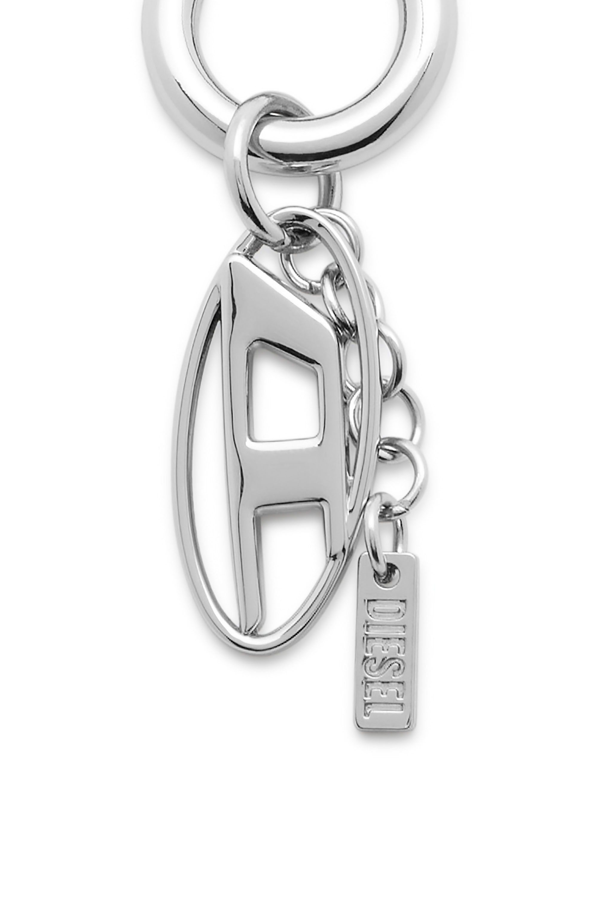 Diesel - CHARM-OVAL D, Unisex Metallschl&uuml;sselanh&auml;nger mit ovalem D-Anh&auml;nger in Silber - 4