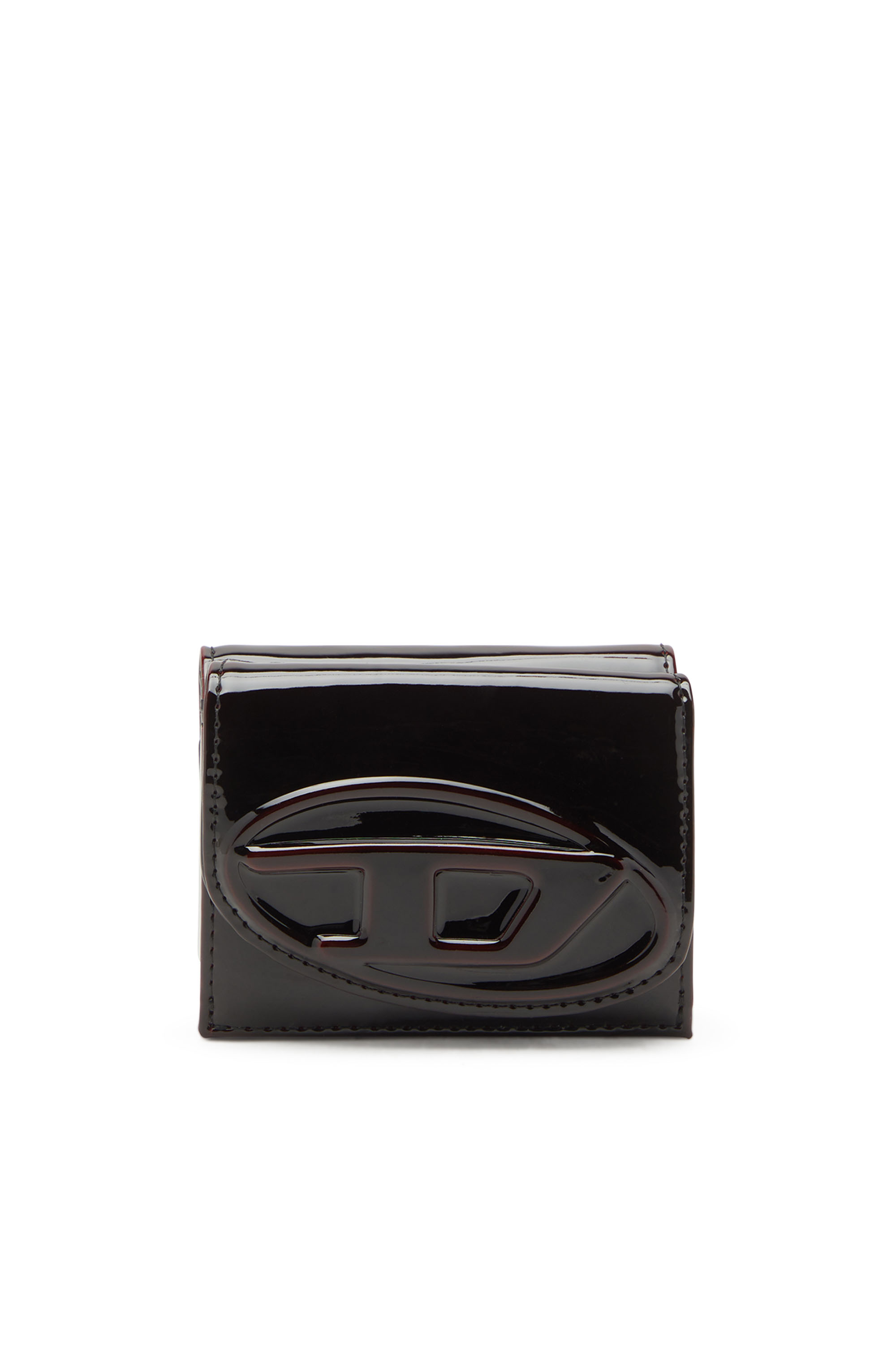 Diesel - 1DR  TRI FOLD COIN XS II, Damen Dreifach-Portemonnaie aus flüssigem PU in Burgunderrot - 1