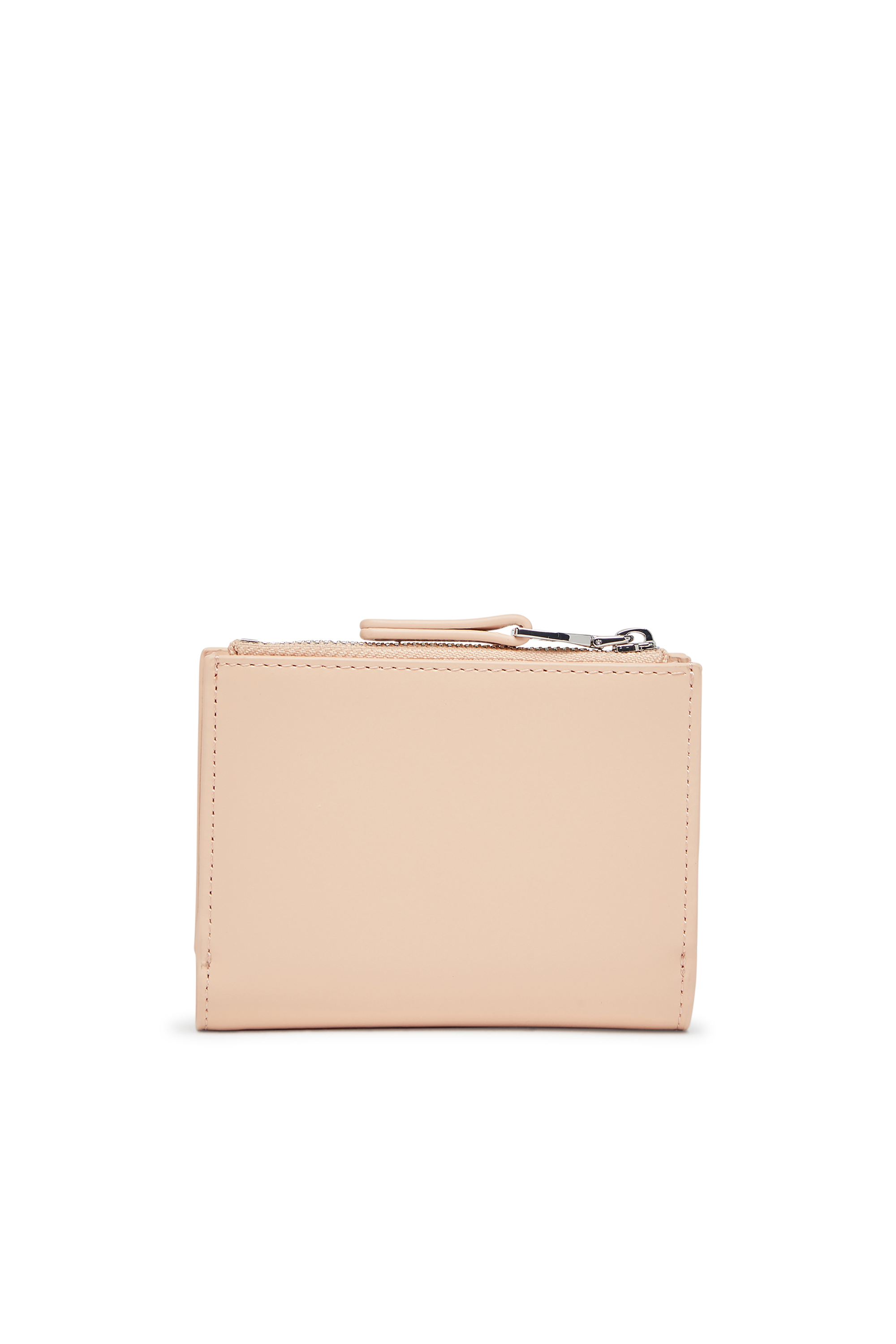 Diesel - 1DR BI-FOLD ZIP II, Damen Kleines Portemonnaie aus Leder mit Logo-Plakette in Fleischfarben - 2
