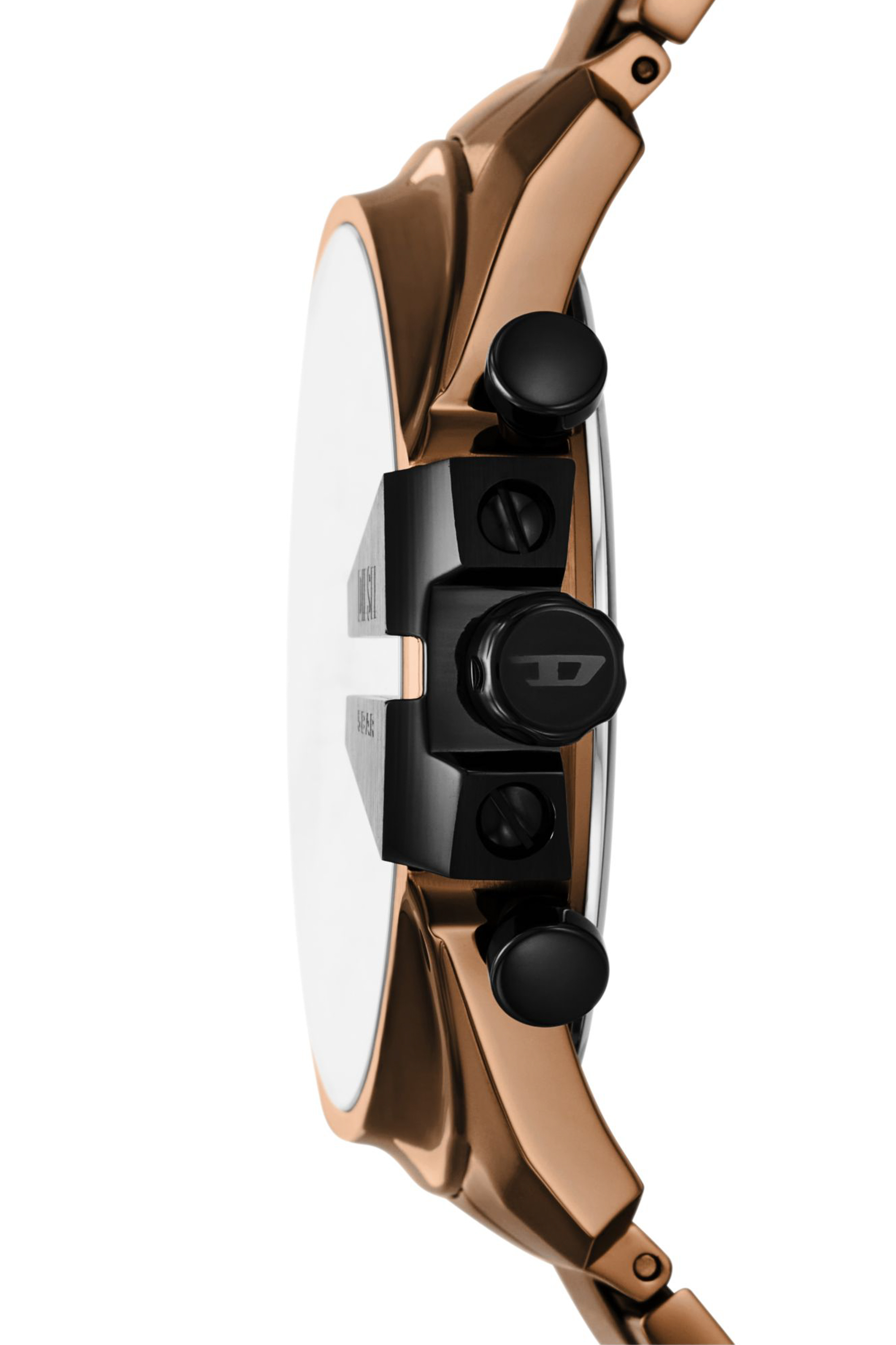 Diesel - DZ4697 WATCH, Herren Mega Chief Slim Braun Edelstahl Uhr in Bronze - 3