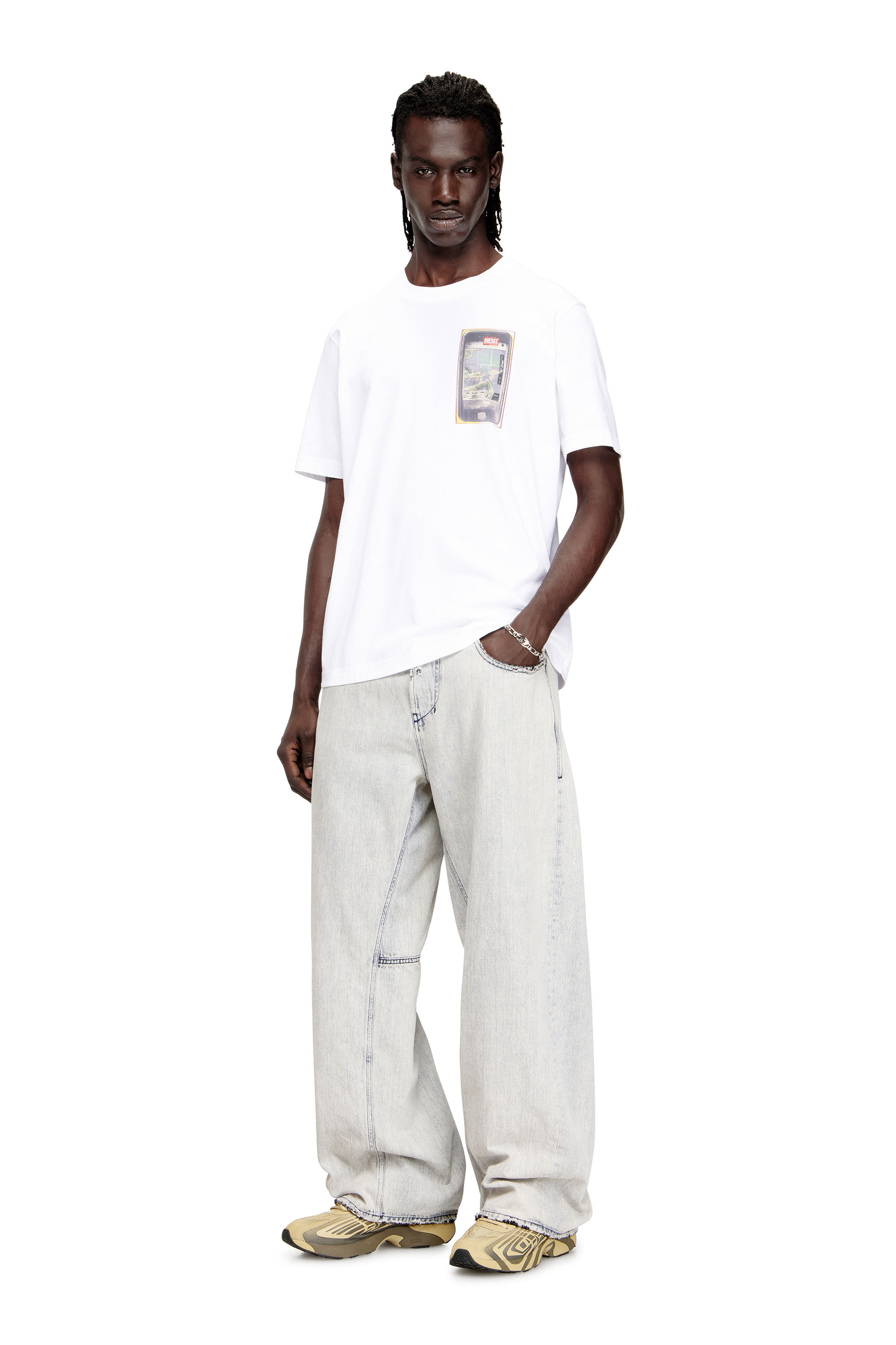 Diesel - T-ADJUST-V1, Herren Reguläres Baumwoll-T-Shirt mit Digitaldruck in null - 1