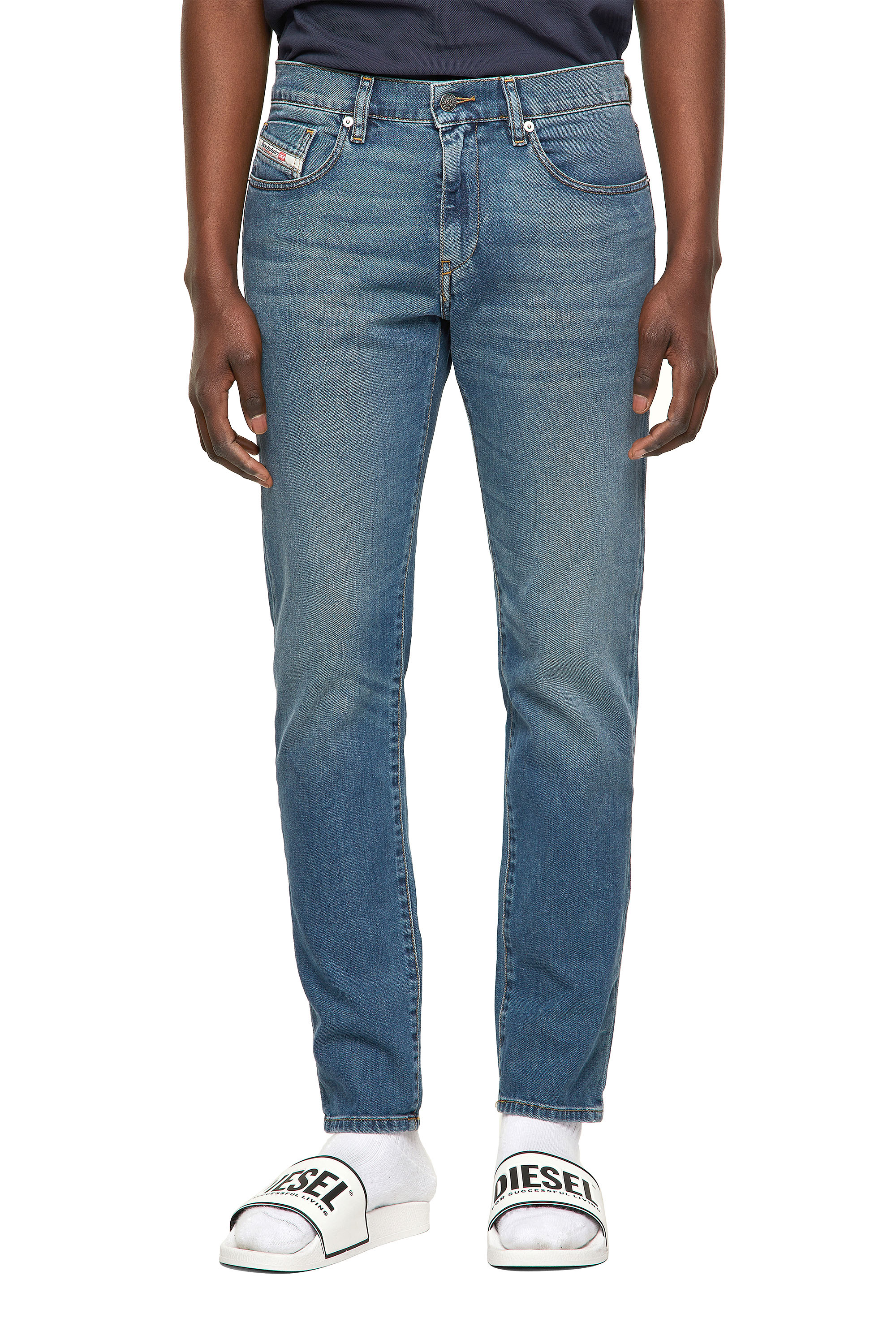 D-Strukt 009EI, Mittelblau - Jeans