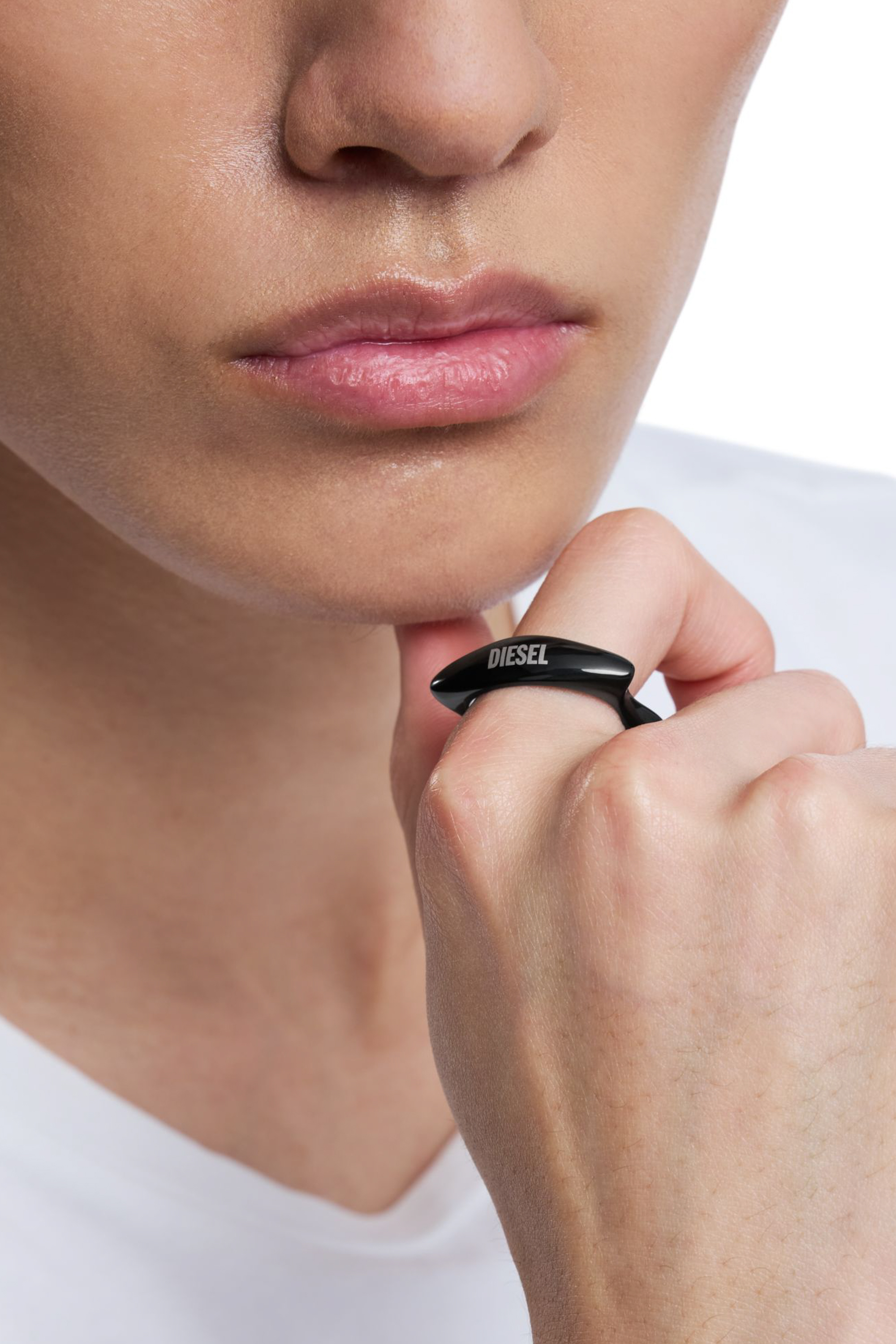 Diesel - DX1632001 JEWELLERY, Unisex Bandring aus schwarzem Edelstahl in Schwarz - 6