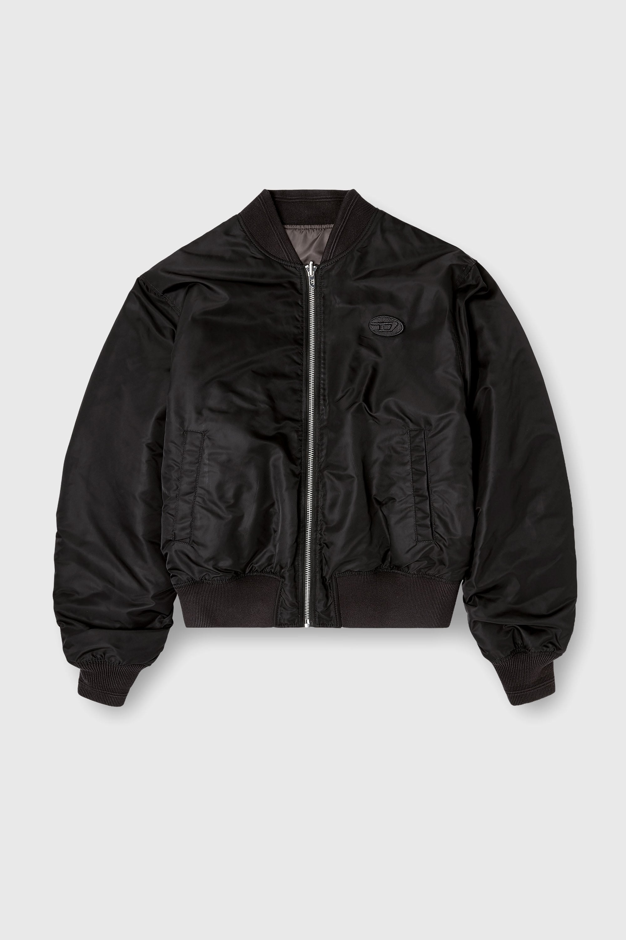 Diesel - W-TYPE-D1, Herren Gesteppte Bomberjacke mit Oval-D-Stickerei in Schwarz - 2