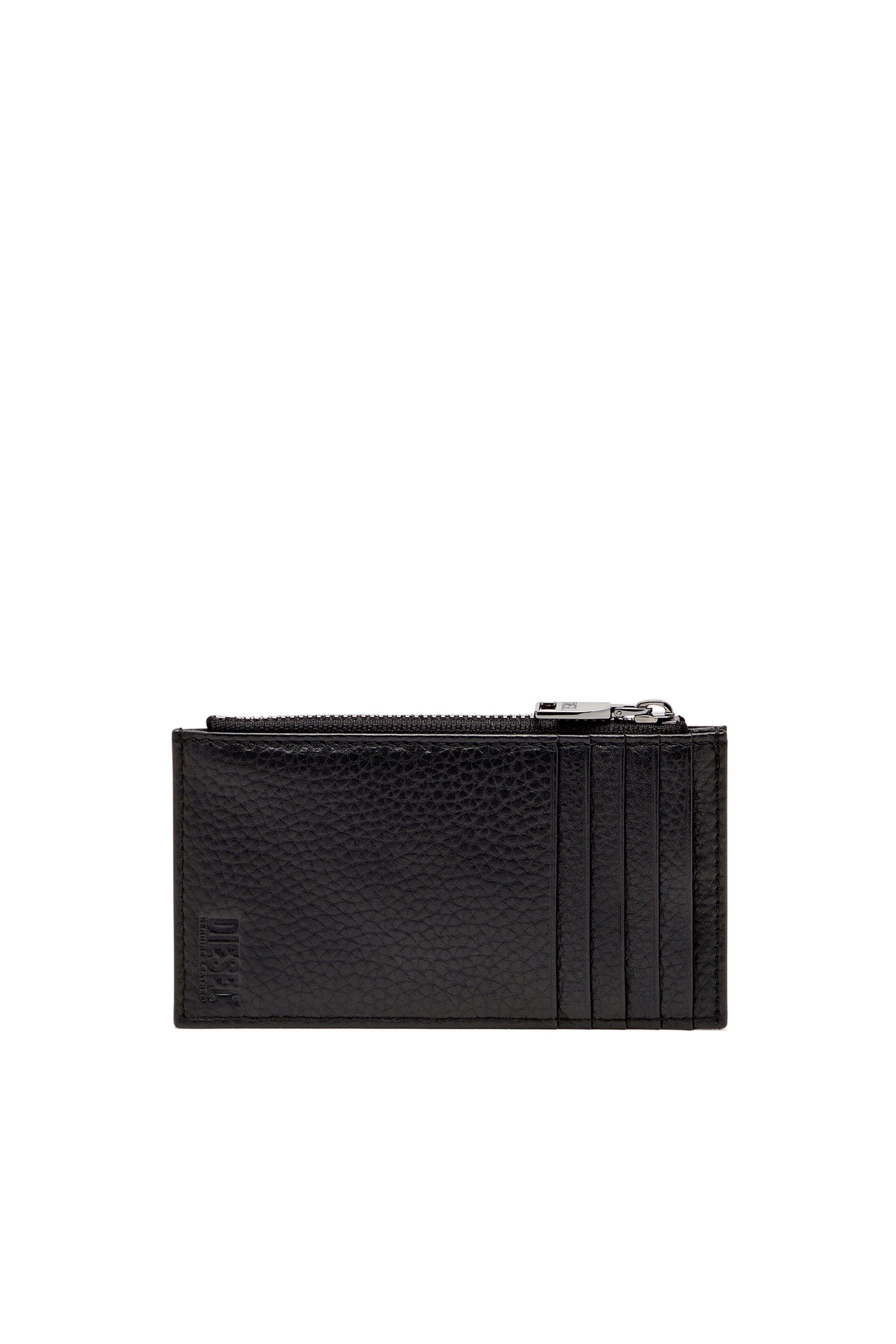 Diesel - HISSU EVO CARD HOLDER III, Herren Flat card holder in grainy leather in Schwarz - 2