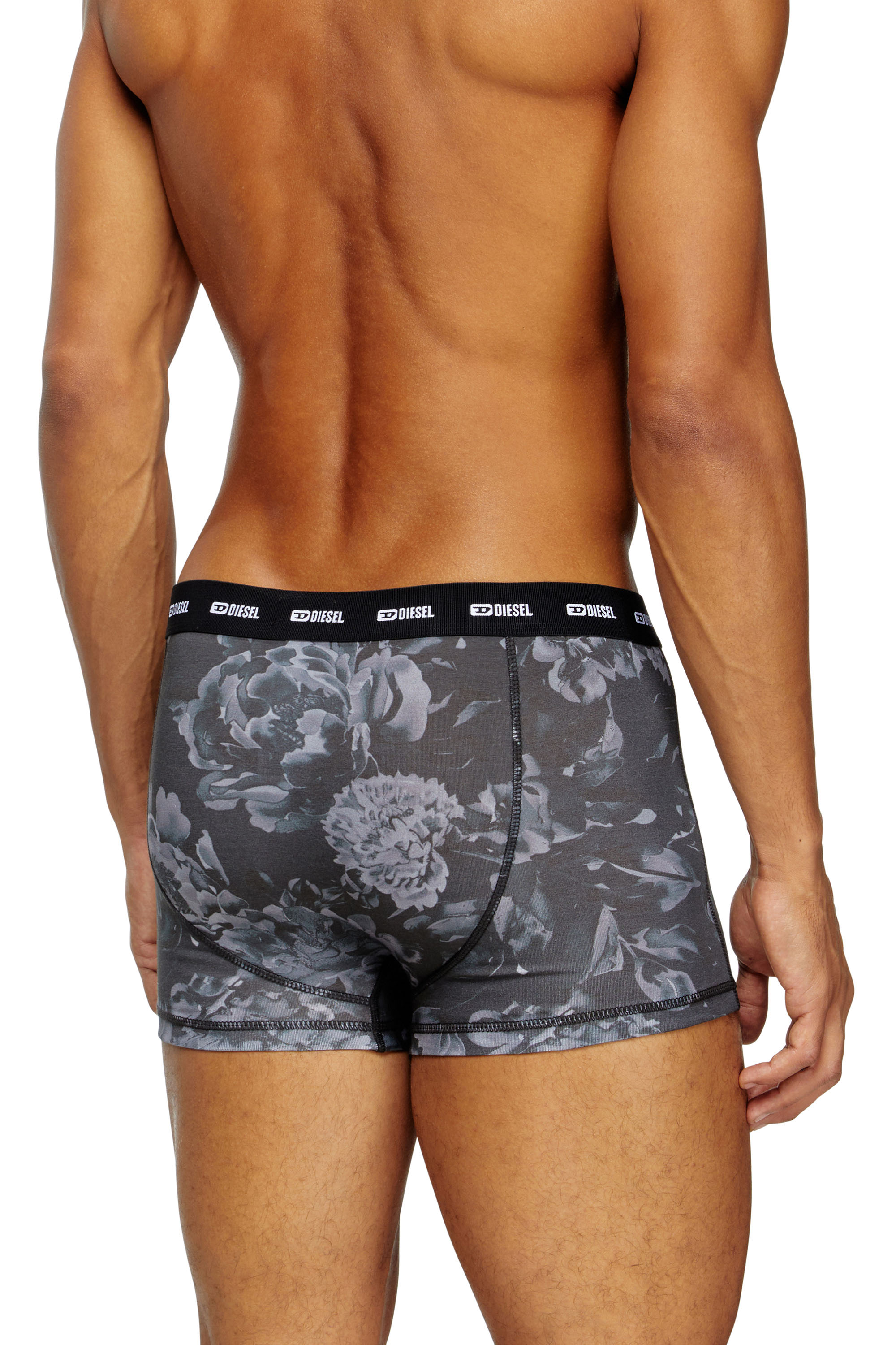 Diesel - DAMIEN-UTLT-3PACK, Herren Retropants mit Blumen-Motiv im Dreierpack in Schwarz - 4