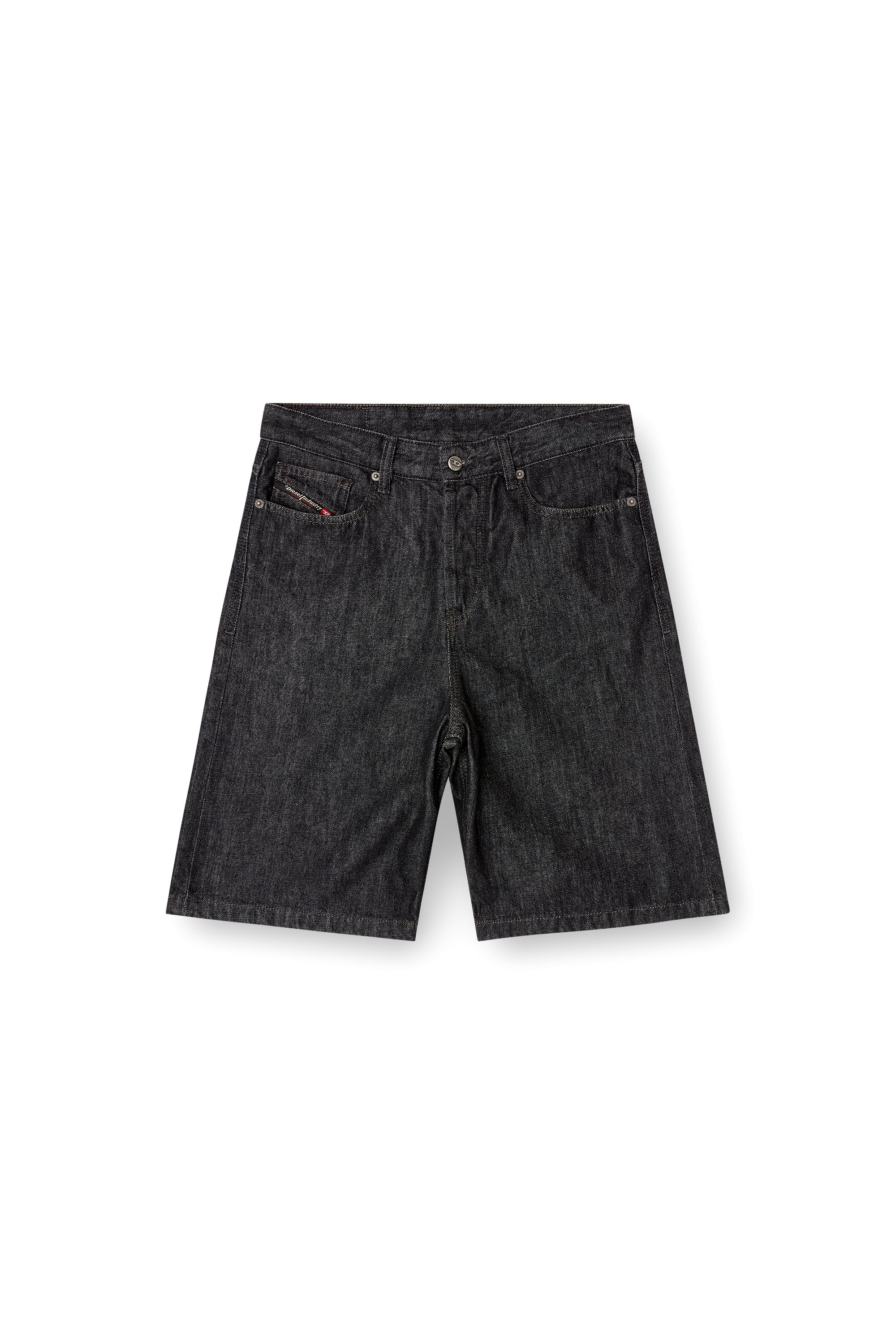 DE-SIRE-SHORT, Schwarz Diesel - DE-SIRE-SHORT, Damen Shorts aus Rinse-Wash-Denim in Schwarz - 2