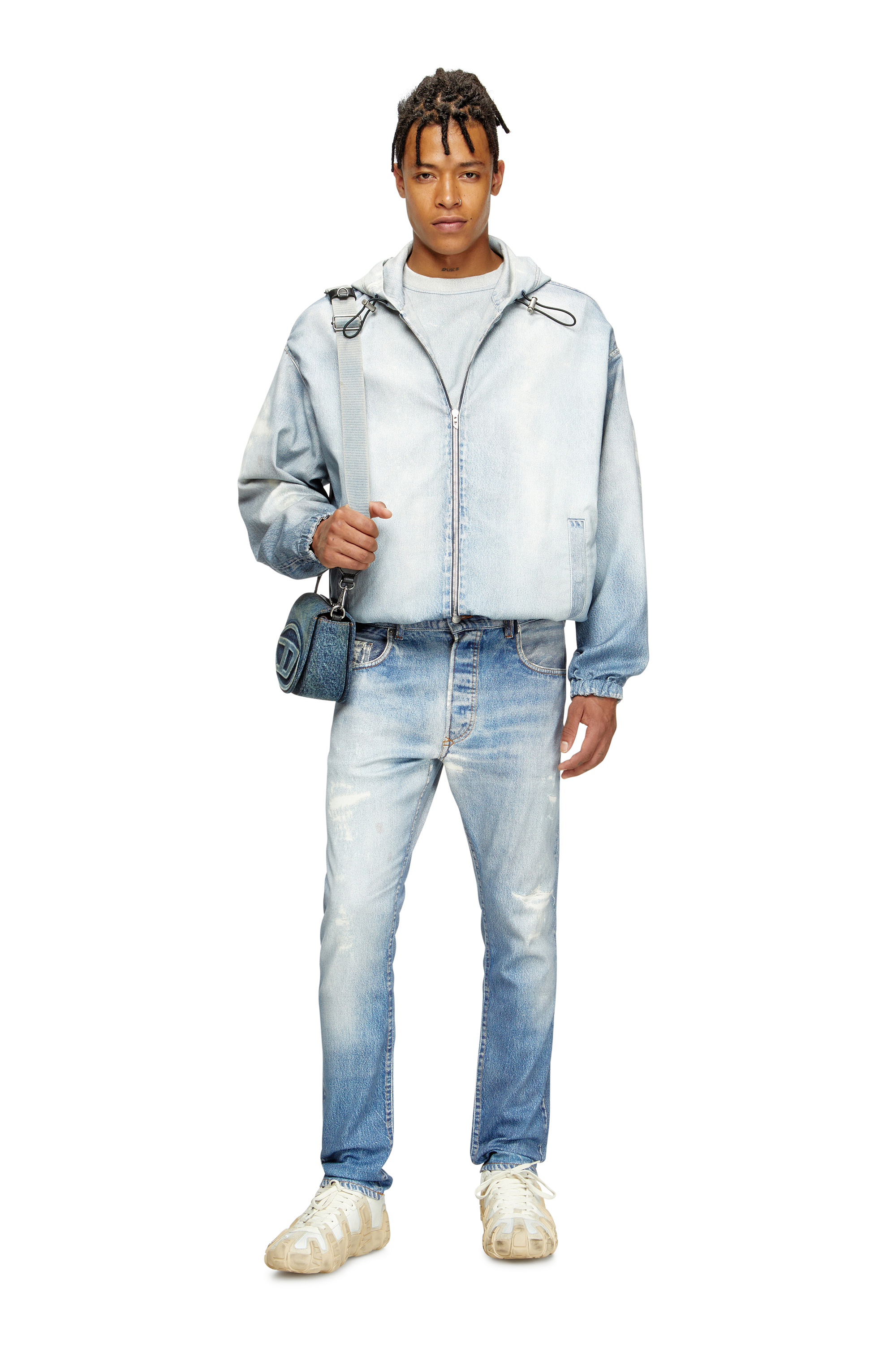 Diesel - 1DR CAMERA BAG, Unisex 1DR Camera Bag-Camera Bag aus solarisiertem Denim in Blau - 2
