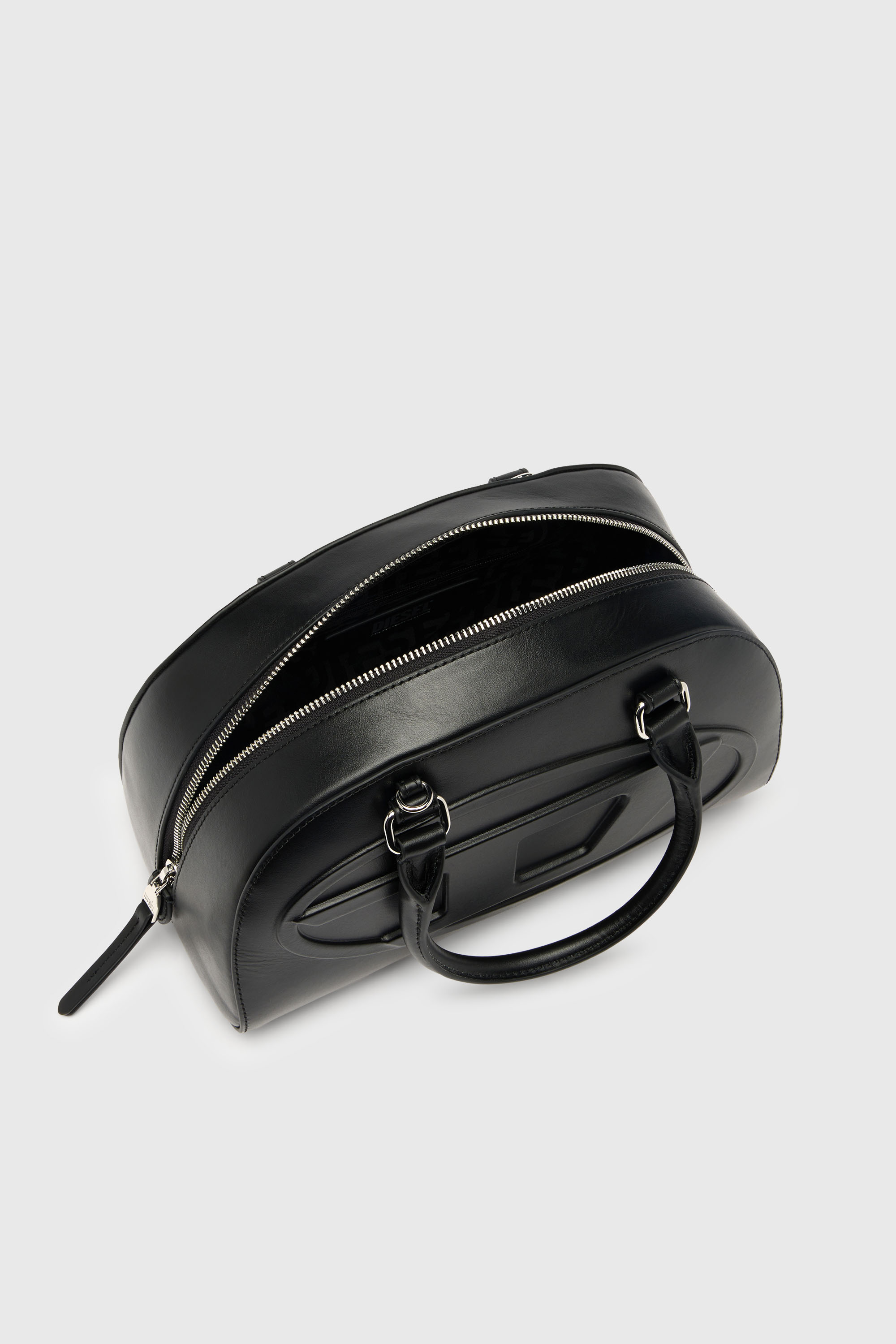 Diesel - 1DR DOME TOP HANDLE, Damen 1DR Dome-Bowling-Tasche aus Leder in Schwarz - 5