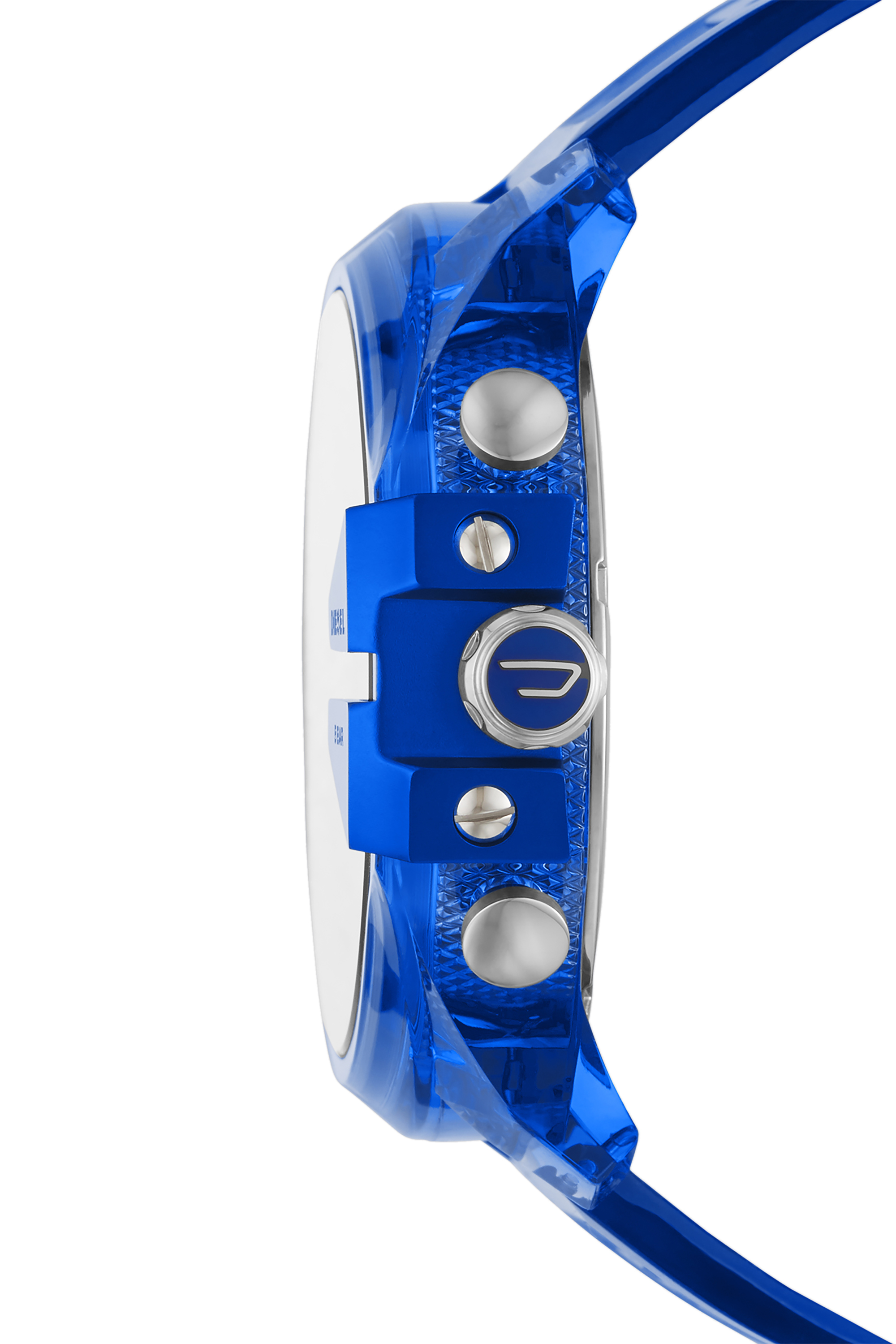 Diesel - DZ4531, Herren Blaue Mega Chief-Armbanduhr aus Polyurethan mit Chronograph-Anzeige in Blau - 3