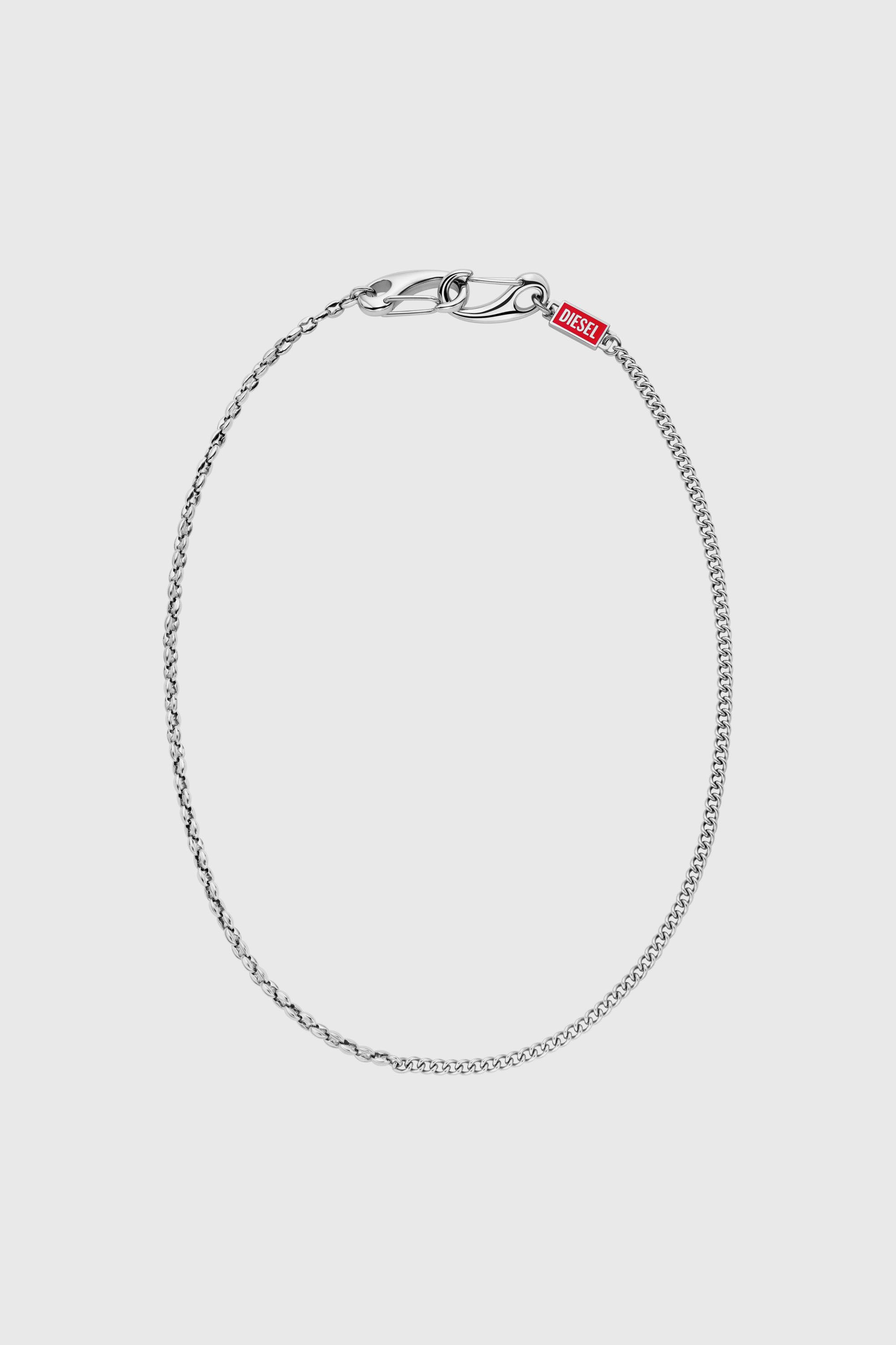 Diesel - DX1695040 JEWELLERY, Unisex Halskette aus Edelstahl mit mehreren Tragem&ouml;glichkeiten in Silber - 1