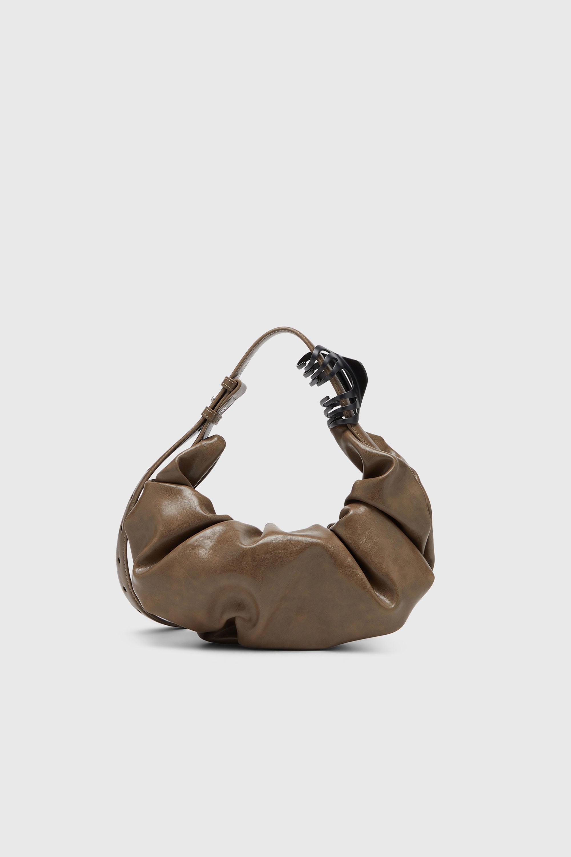 Diesel - GRAB-D HOBO S, Damen Grab-D-Small Hobo-Tasche mit gerafftem Design in Braun - 2