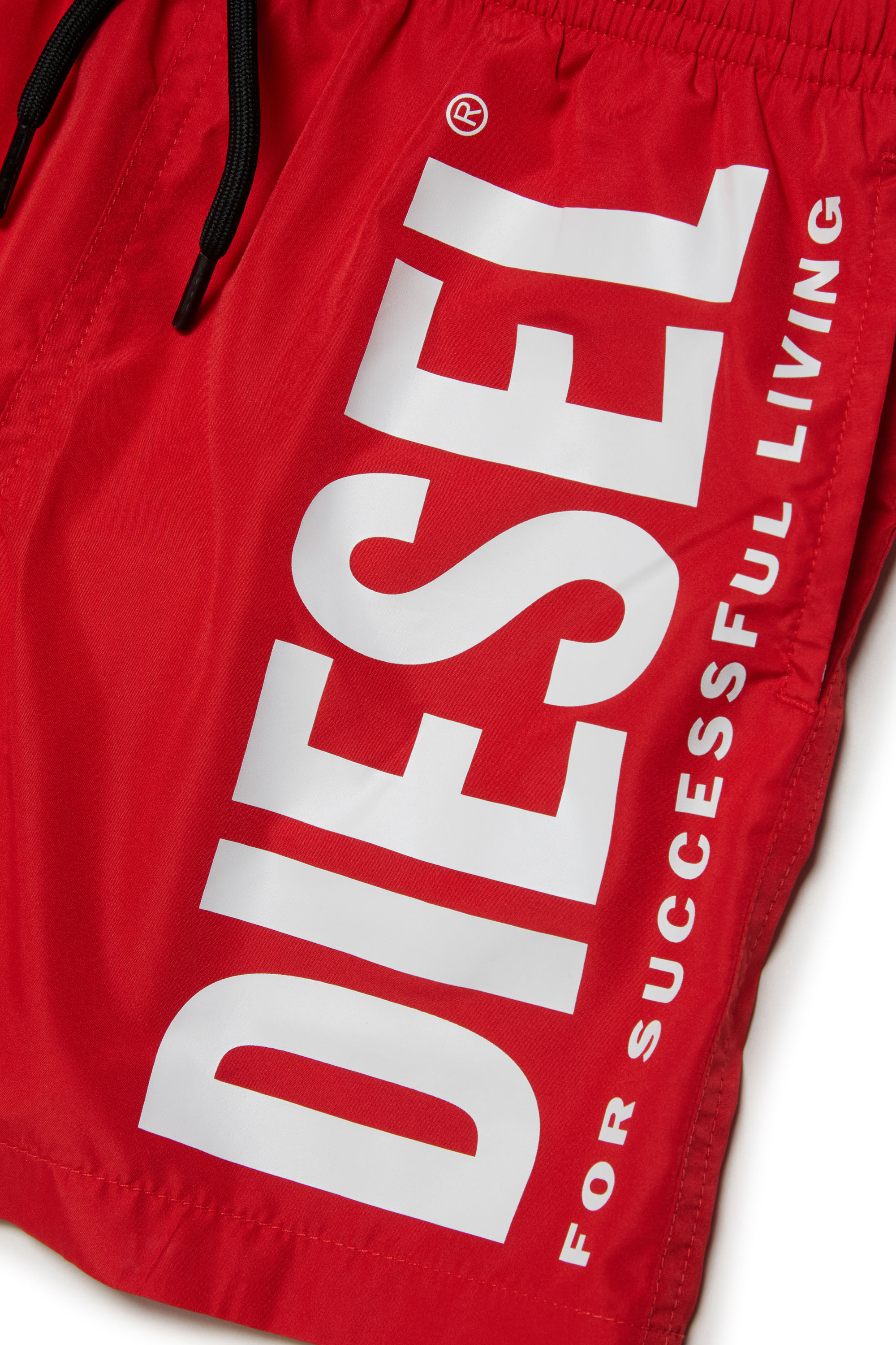Diesel - MGIULLO, Man Swim shorts with maxi logo in Red - Image 3