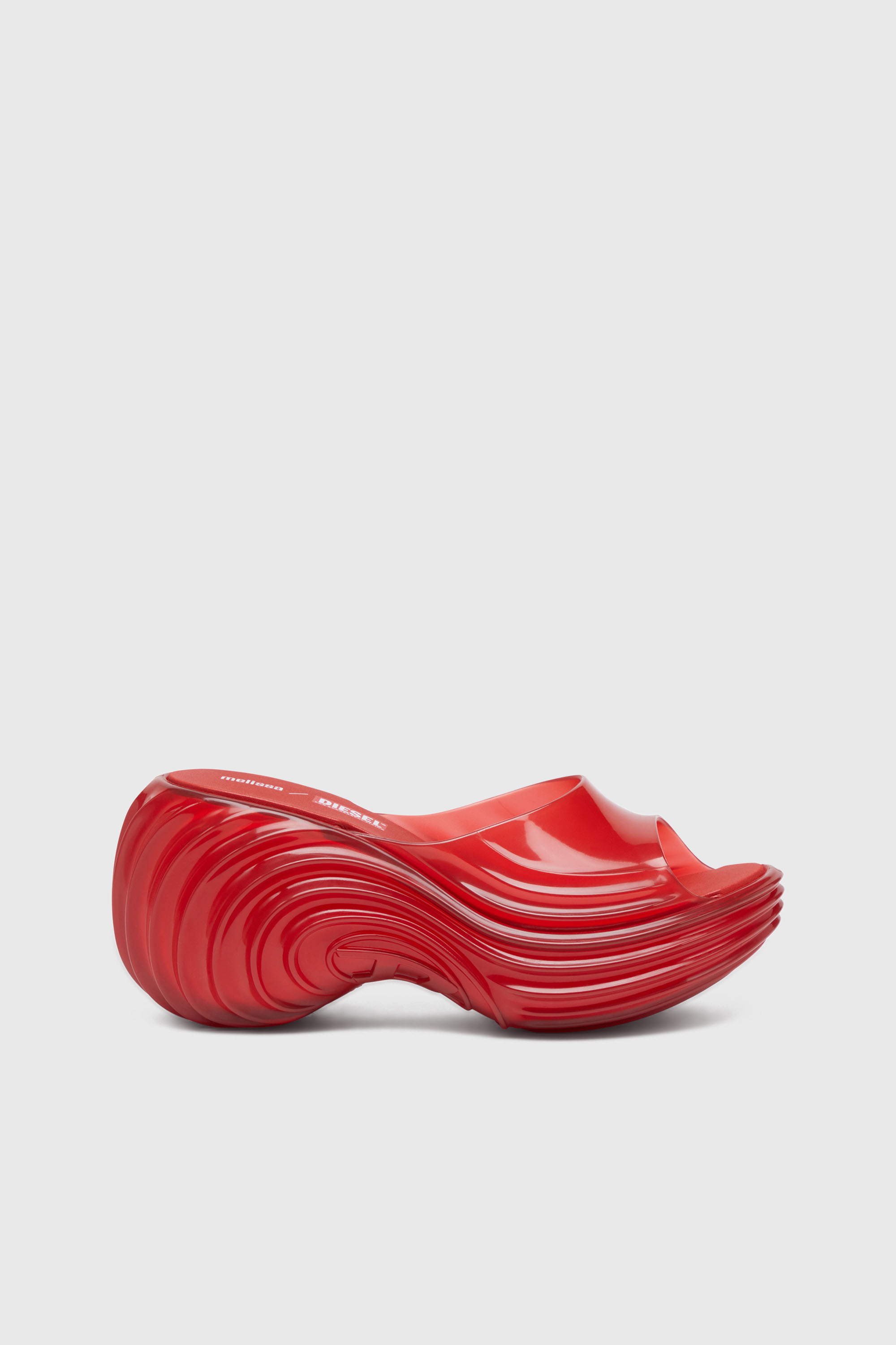 Diesel - MELISSA QUANTUM PLATFORM, Damen Plateau-Pantolette aus Melflex&reg; in Rot - 1