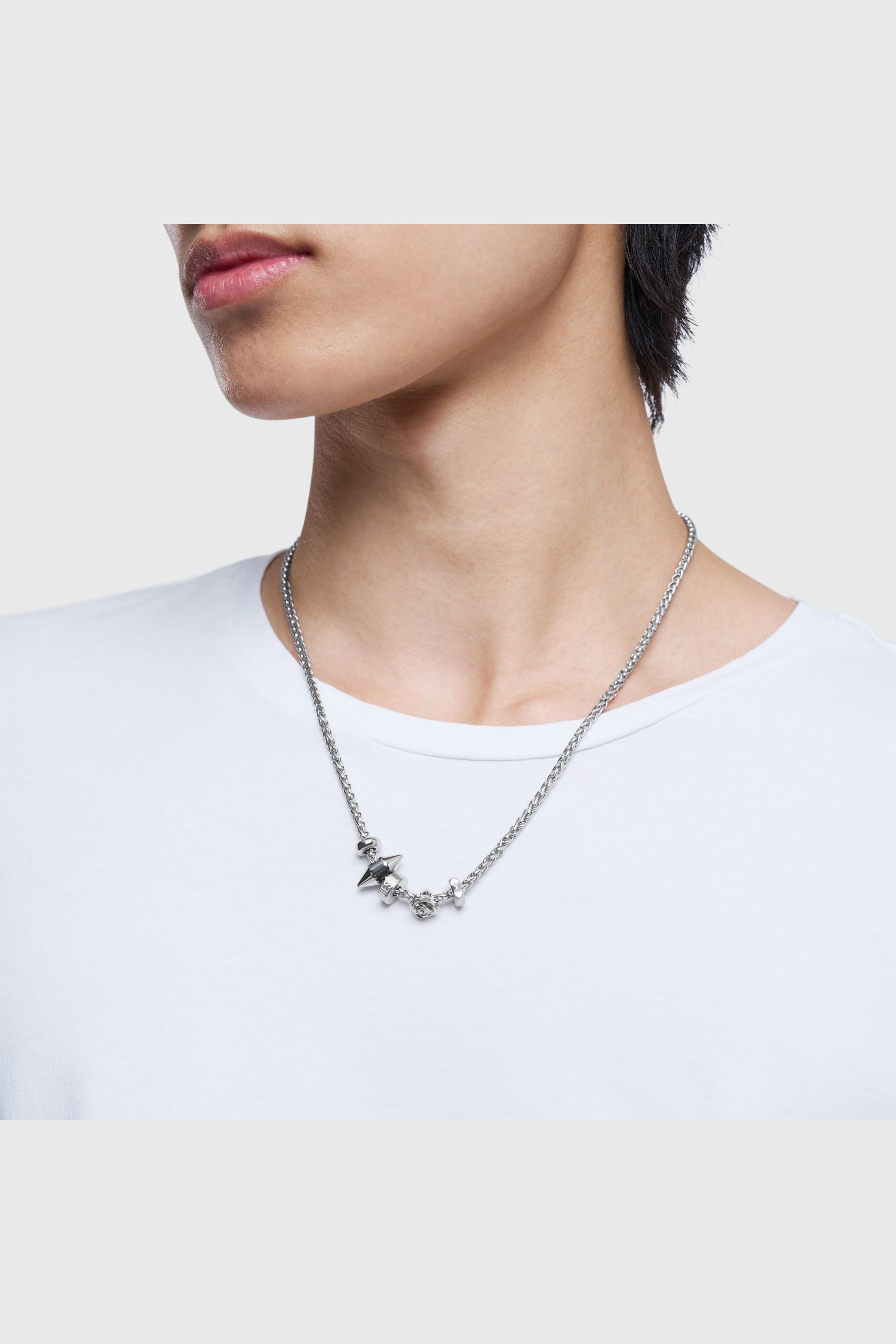 Diesel - DX1623040 JEWELLERY, Unisex Halskette mit Anh&auml;nger aus Edelstahl in Silber - 4
