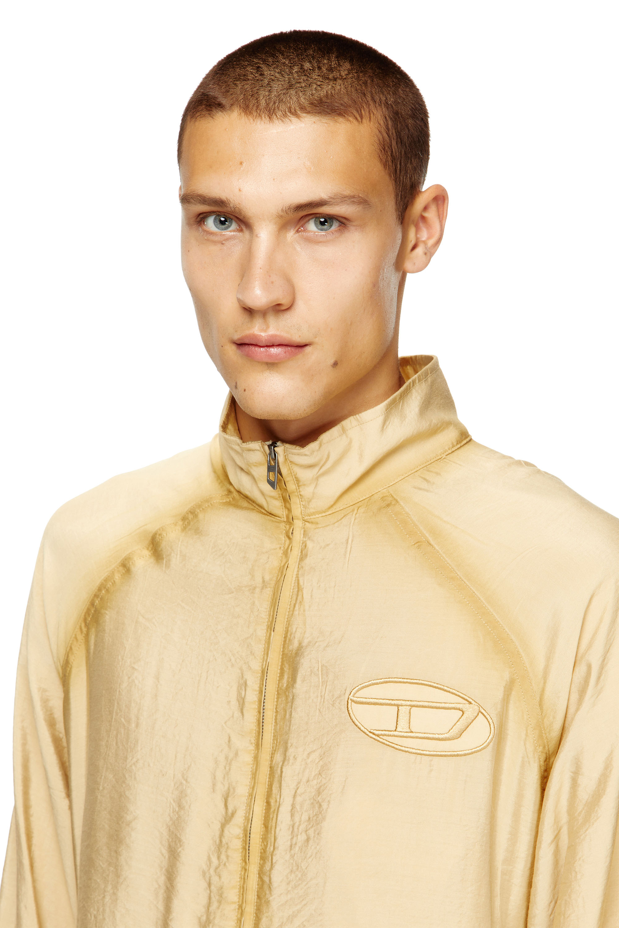Diesel - J-HENRI-SOUVENIR, Herren Trackjacke im Souvenir-Stil mit Stickerei in Beige - 5