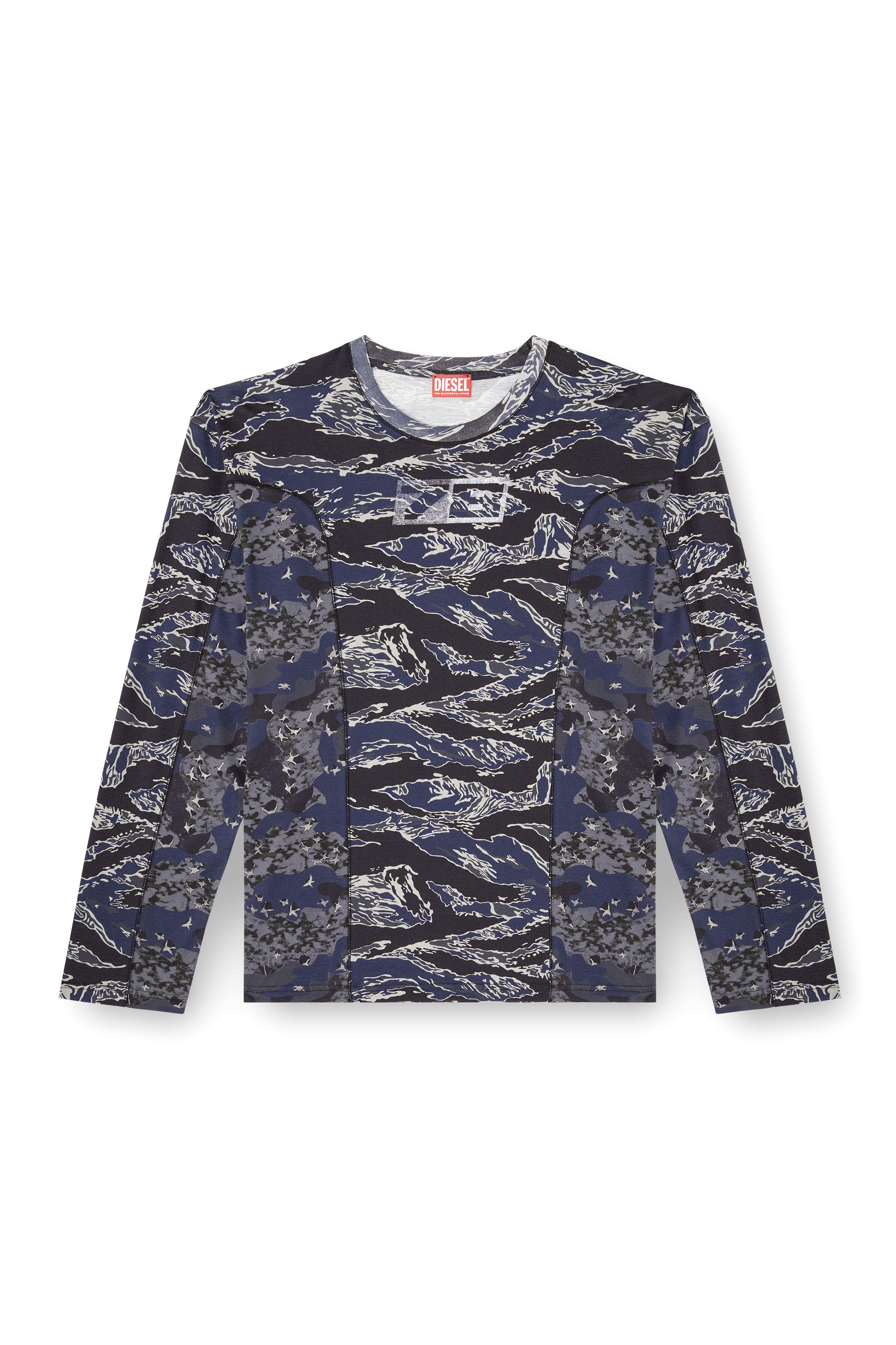 Diesel - T-BOXT-LS-CURT, Herren Langarm-T-Shirt mit gemischten Camo-Prints in null - 3