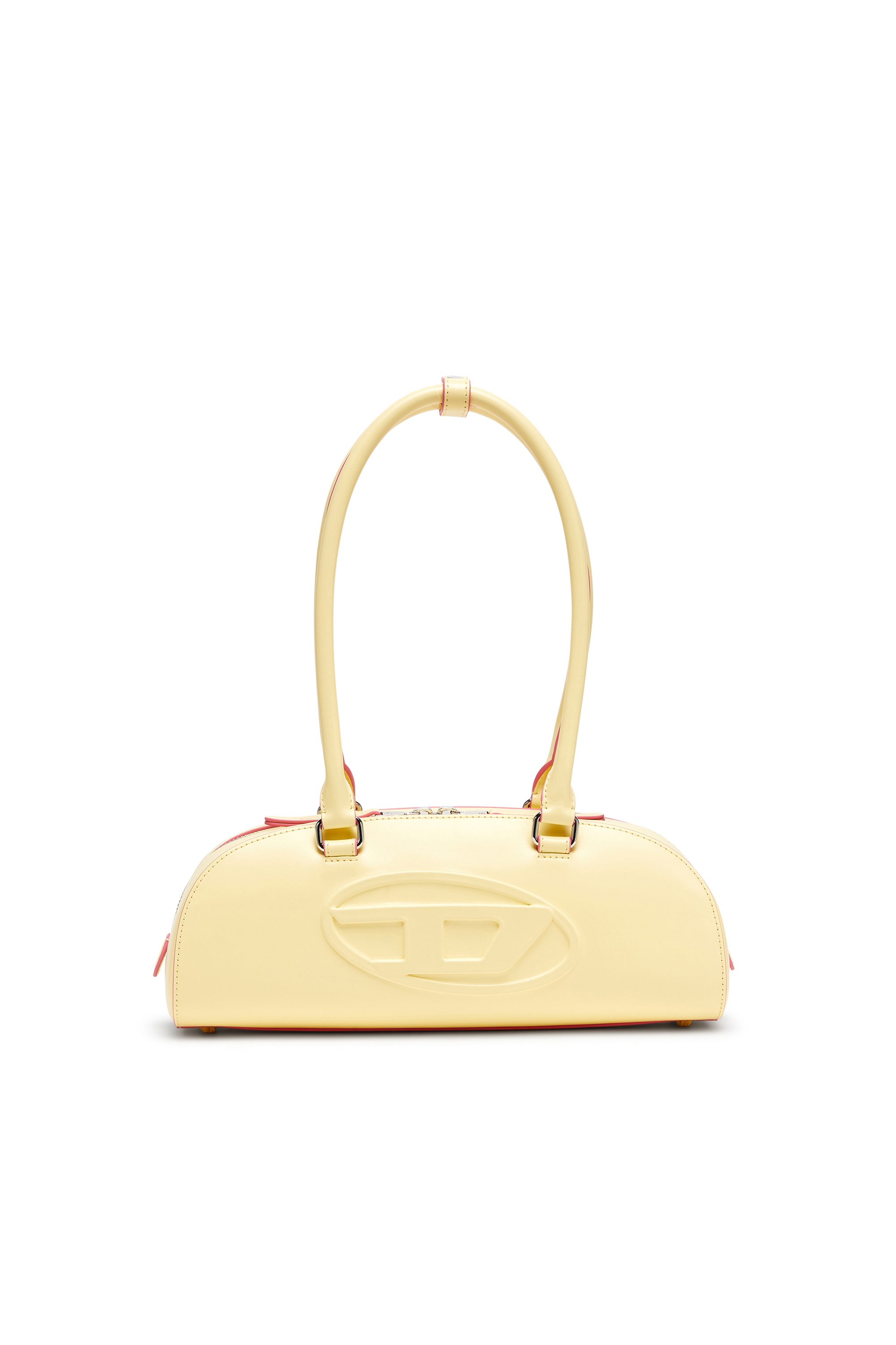 Diesel - 1DR DOME SHOULDER EW, Damen 1DR Dome - Langgezogene Bowlingtasche aus Leder in Gelb - 1