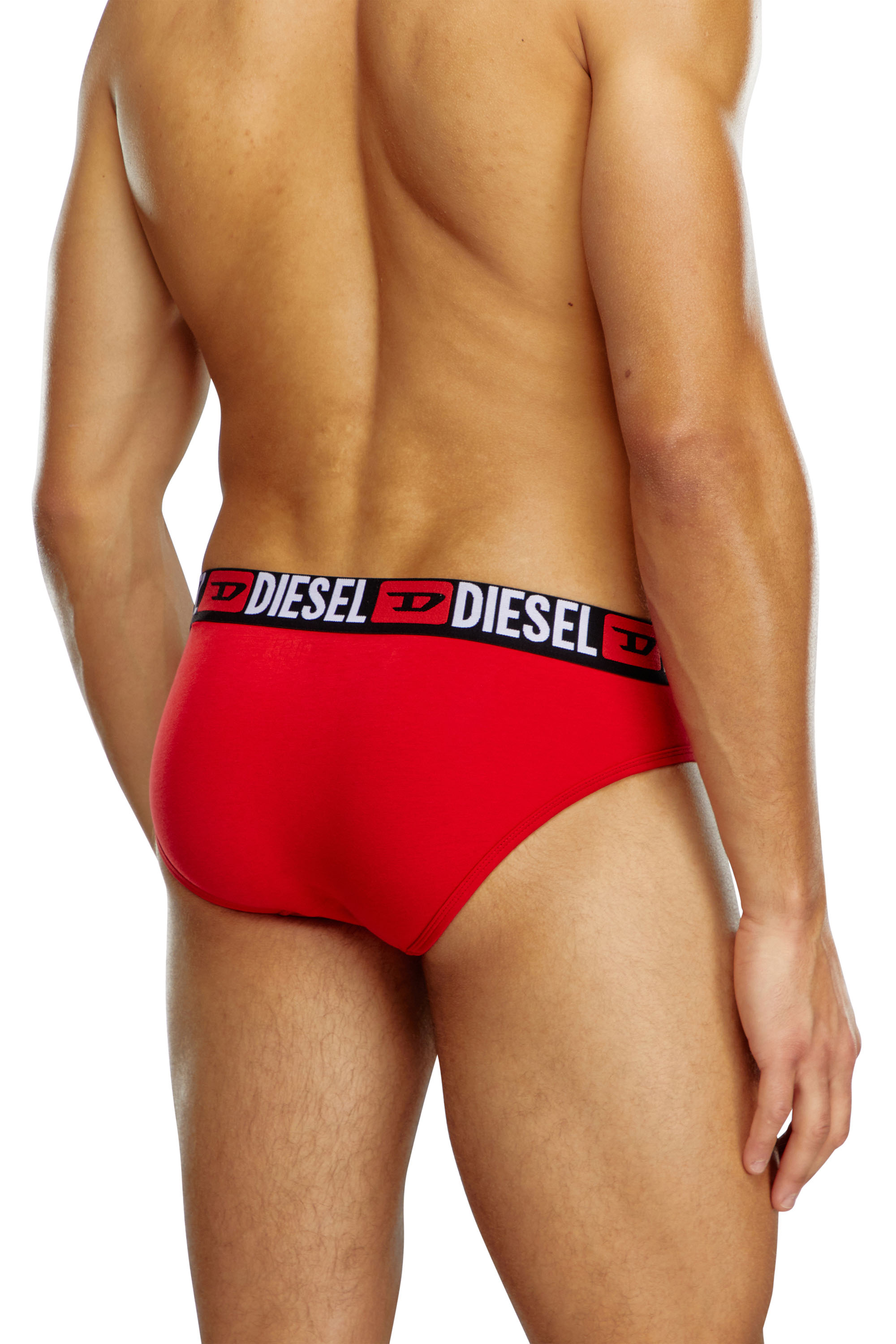 Diesel - UMBR-ANDRETHREEPACK, Herren Einfarbige Briefs im Dreierpack in Schwarz/Grau - 4