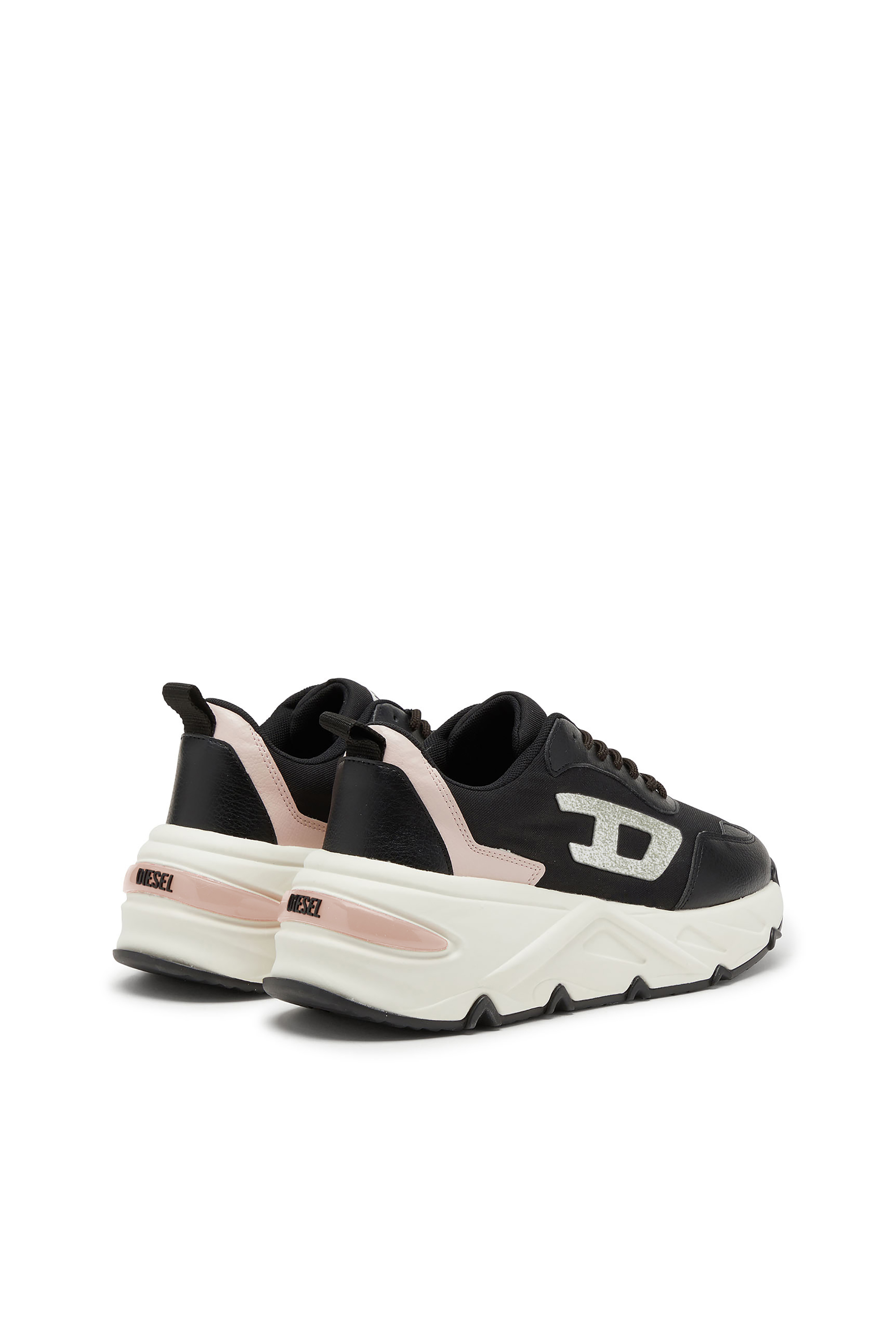 Diesel - S-SAVANNAH TULU W, Damen S-Savannah Sneakers mit Diesel-Logo in Schwarz/Rosa - 3
