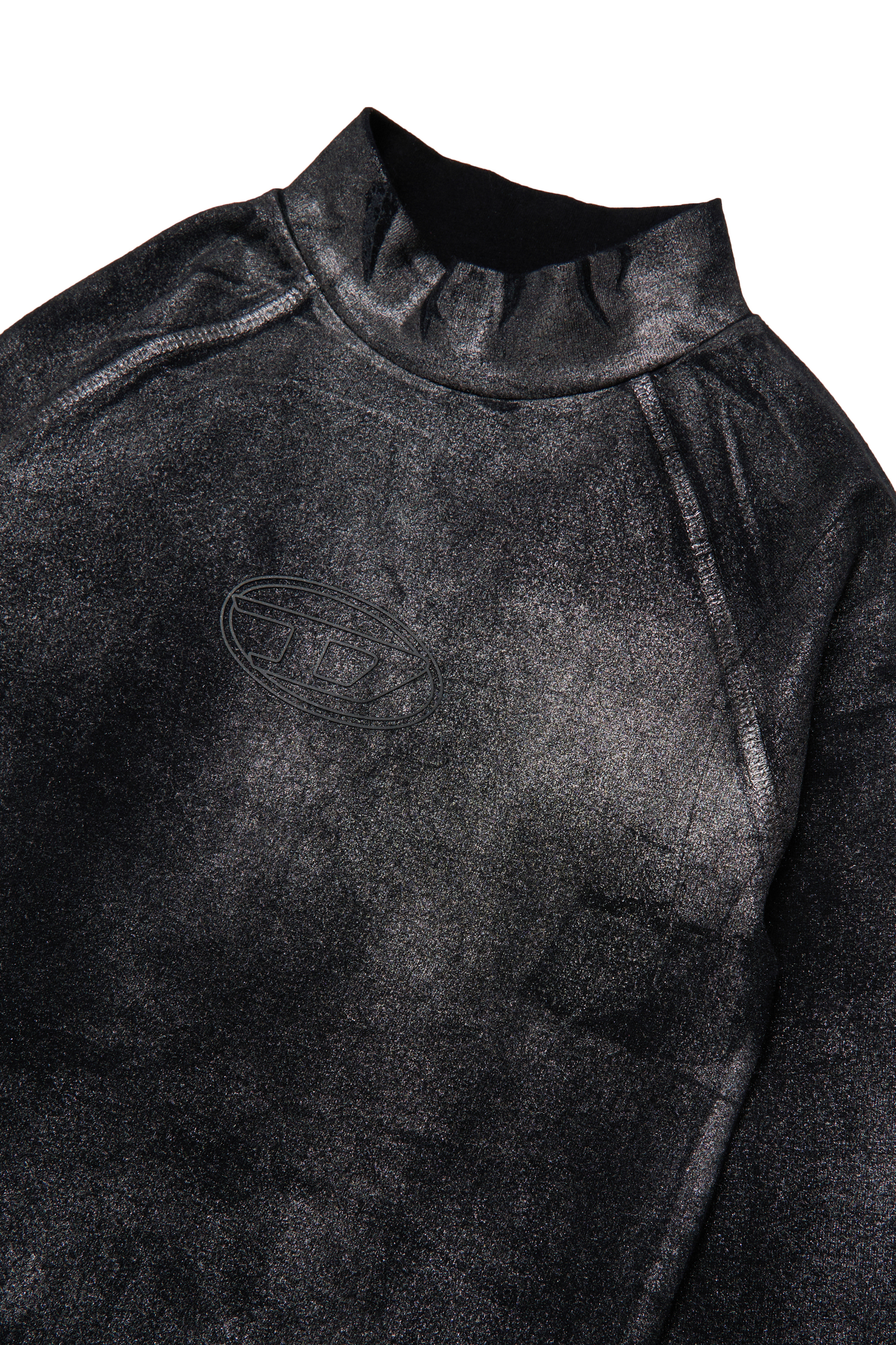 Diesel - BALDA, Damen Baumwollbody mit Stehkragen in Schwarz - 3