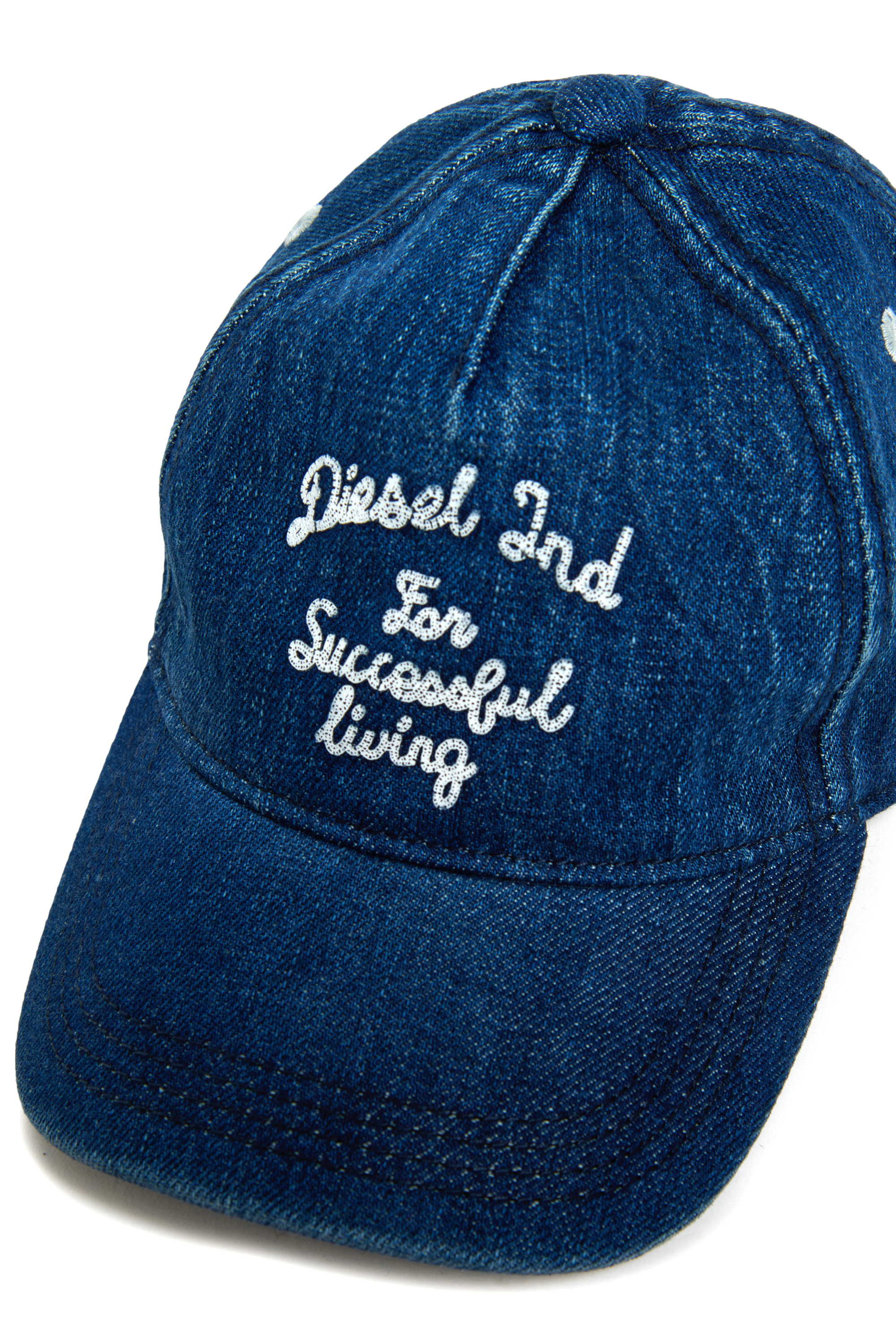 Diesel - FERMYB, Herren Denim-Baseballkappe mit Stickerei in Dunkelblau - 3