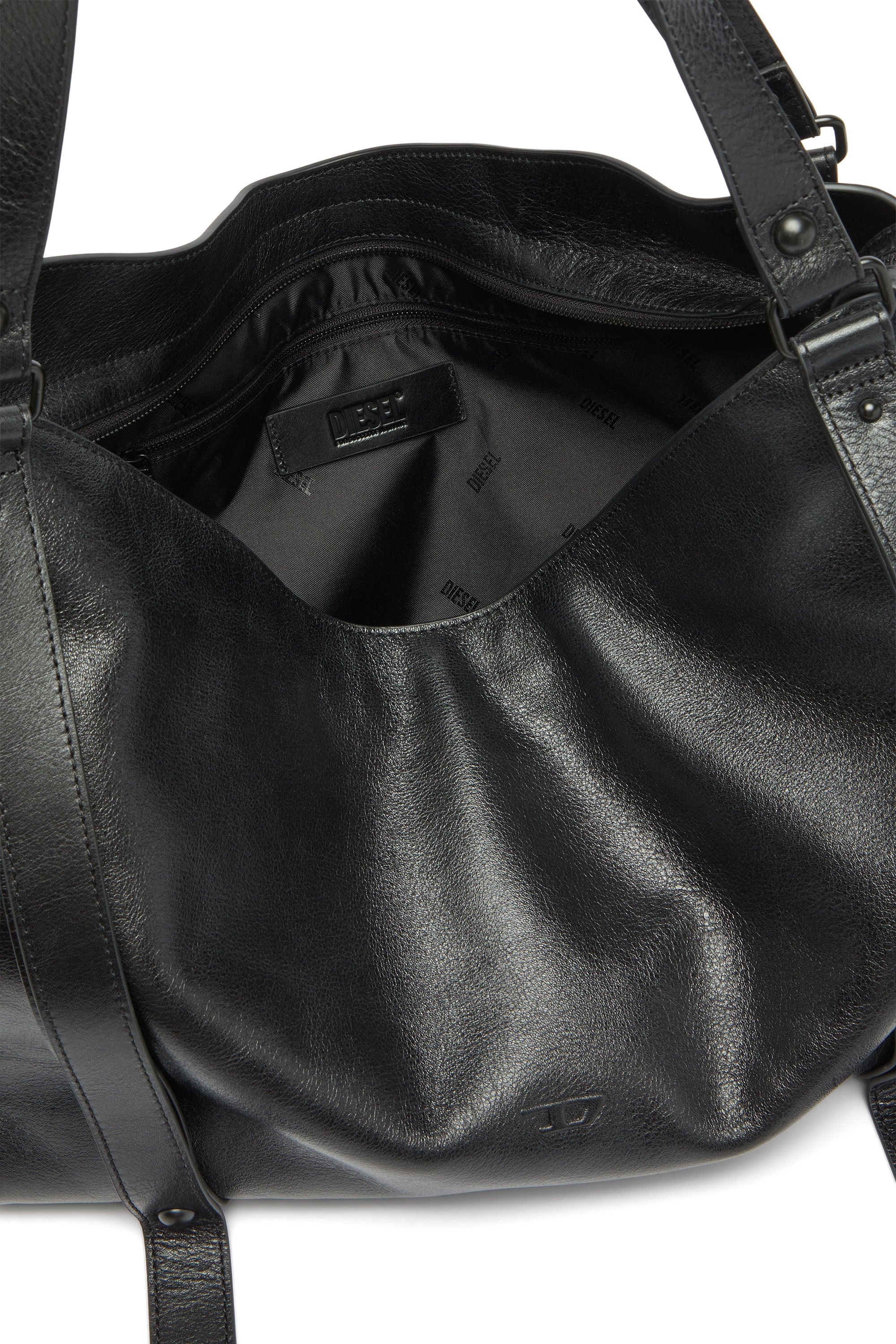 Diesel - D-ONE TOPHANDLE L, Unisex D-One-Large Henkeltasche aus Leder in Schwarz - 4