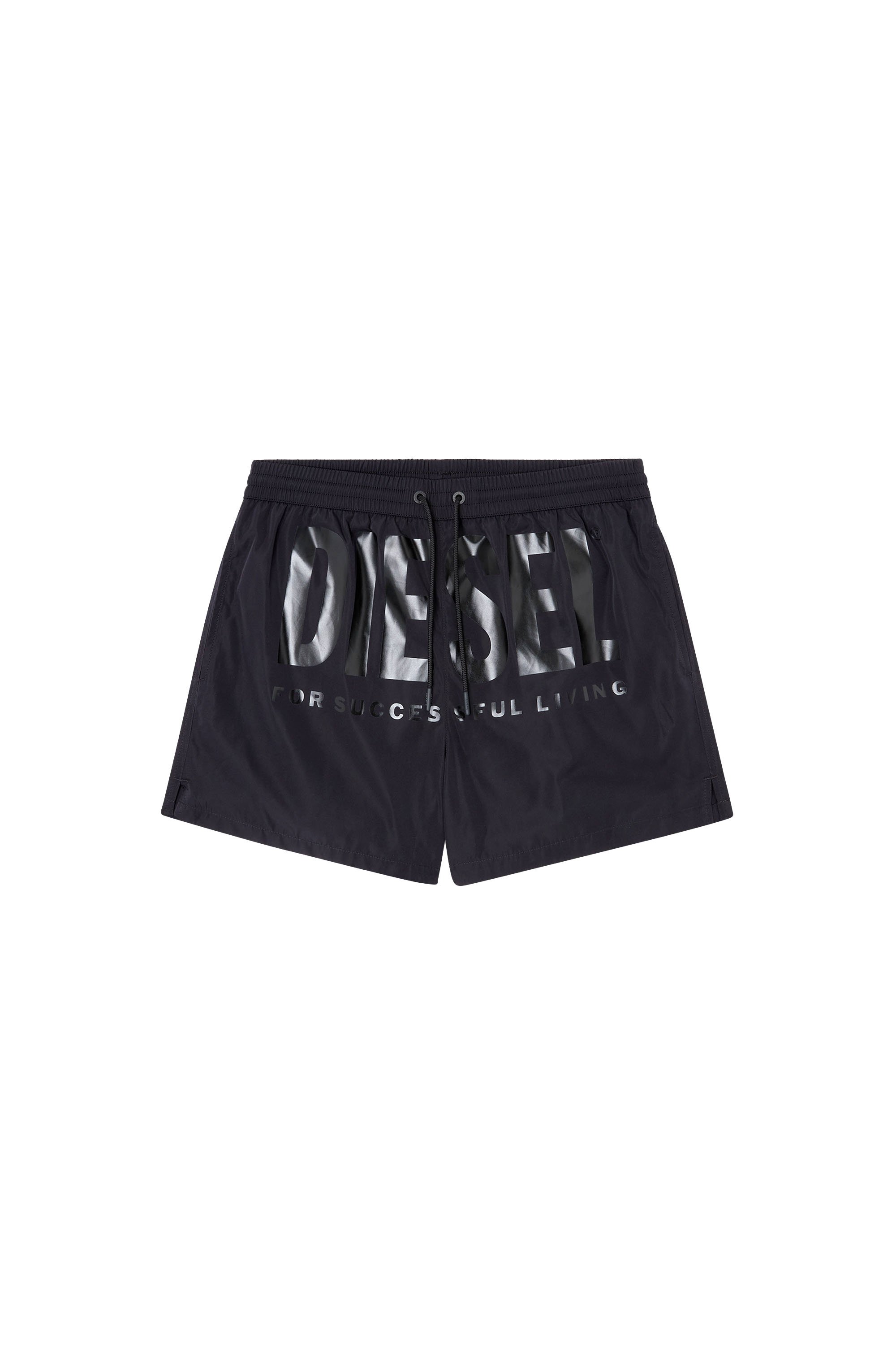 Diesel - KEN-37-D-CORE, Herren Mittellange Bade-Shorts mit Maxi-Logo in Schwarz - 4