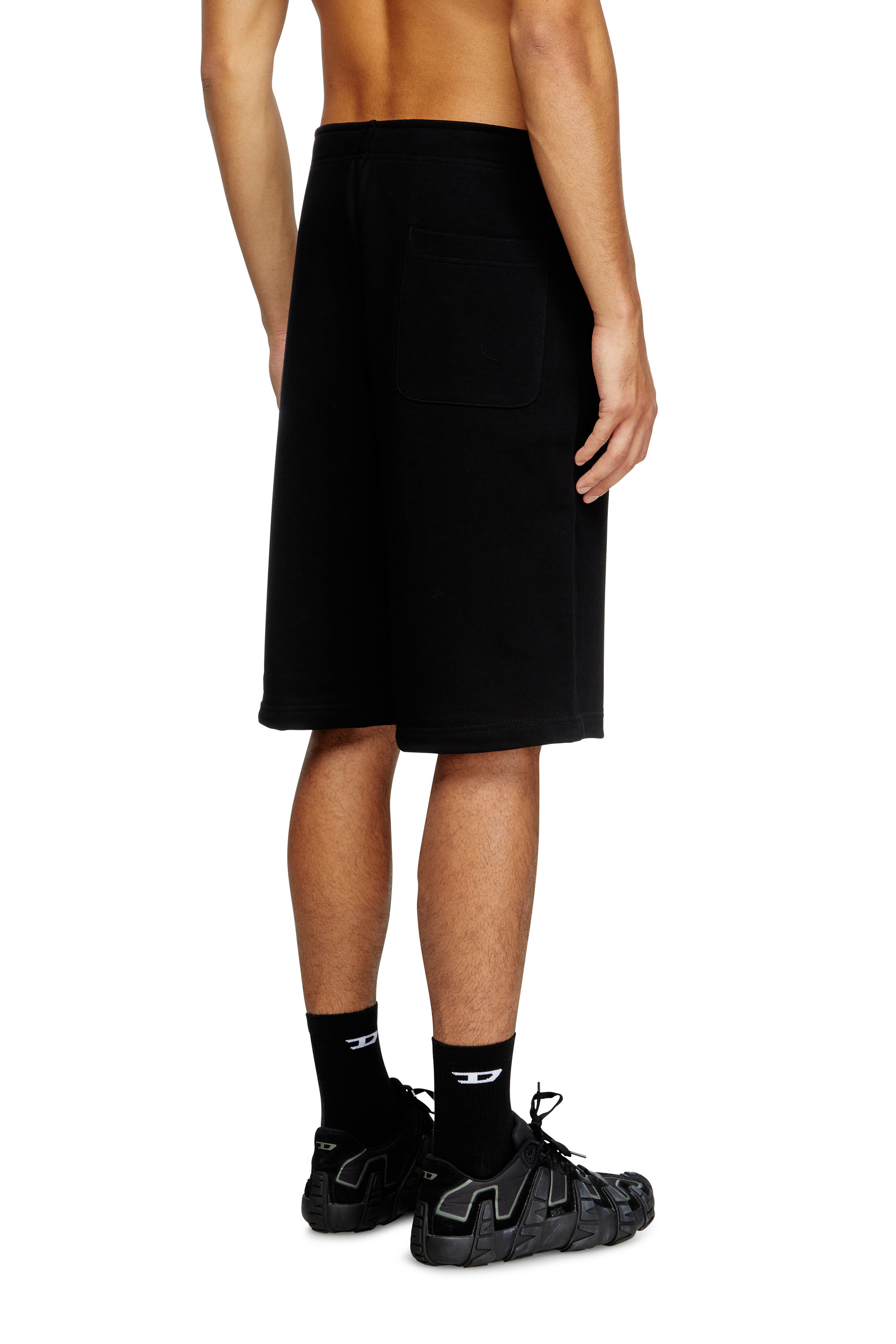 Diesel - P-MARSHY-OD, Herren Sweatshorts mit Spritzguss-Logo in Schwarz - 3