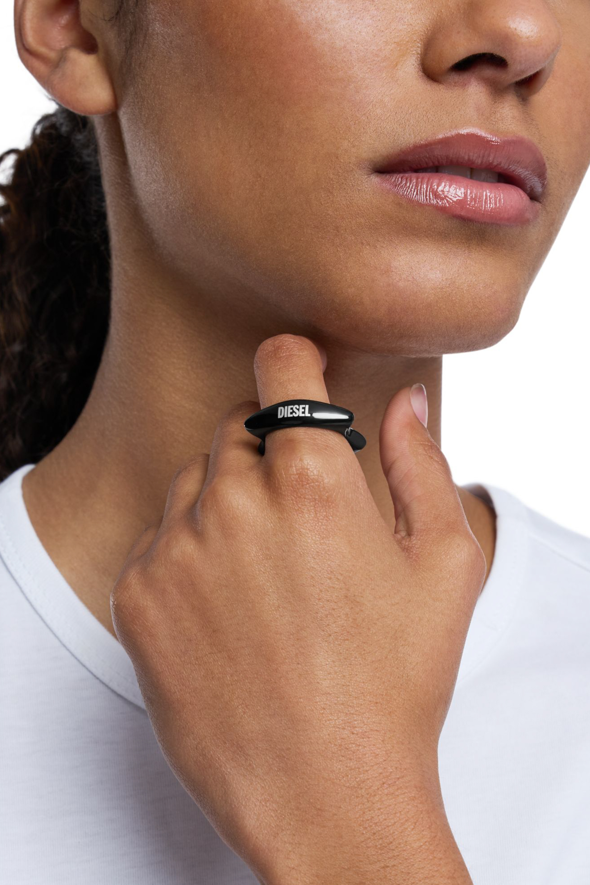 Diesel - DX1632001 JEWELLERY, Unisex Bandring aus schwarzem Edelstahl in Schwarz - 3