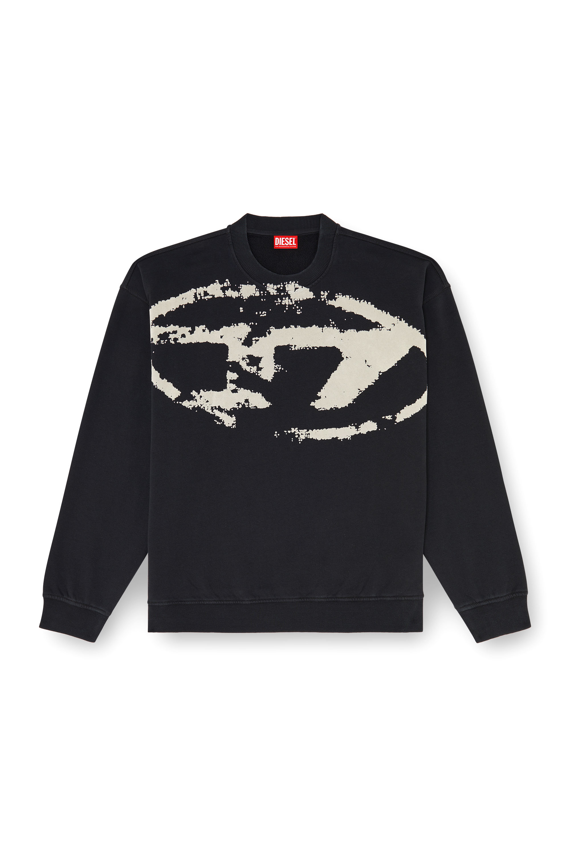 Diesel - S-BOXT-N5, Herren Baumwoll-Sweatshirt mit geflocktem Oval D in null - 3