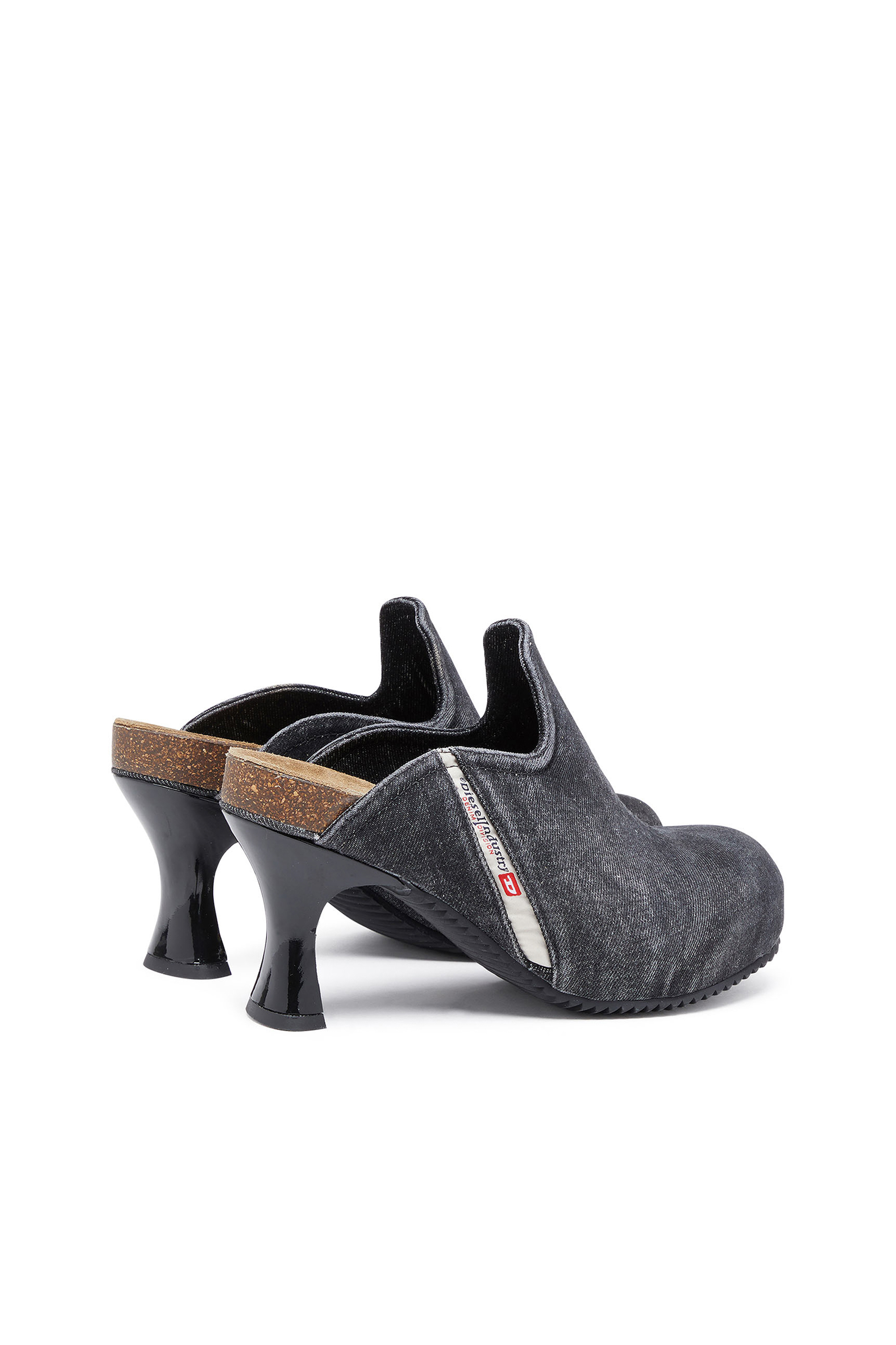 Diesel - D-WOODSTOCK ML W, Damen D-Woodstock-Mules aus Denim in Schwarz - 3
