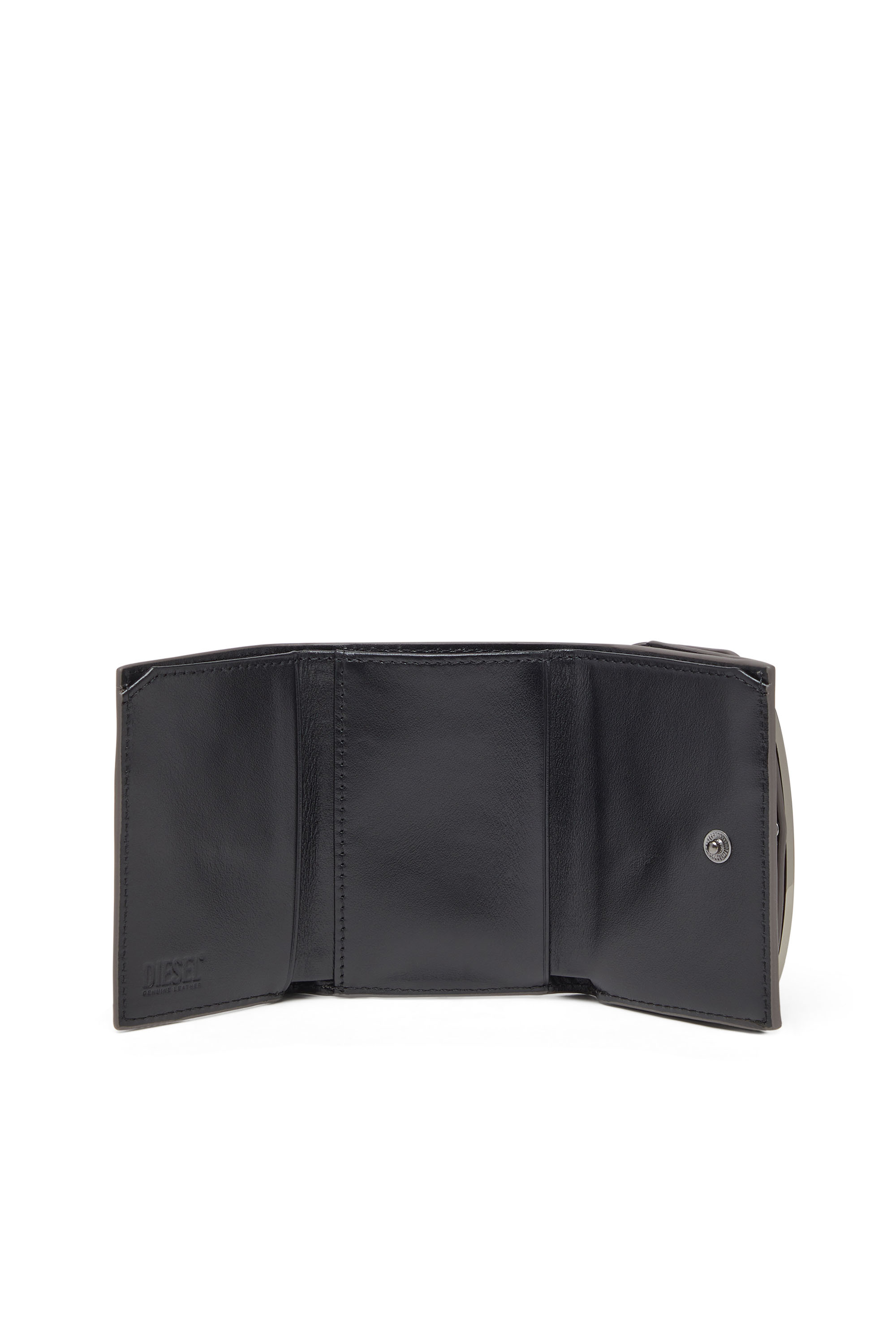 Diesel - 1DR TRI FOLD COIN XS II, Woman's Tri-fold wallet in mirrored leather in Grey - 3