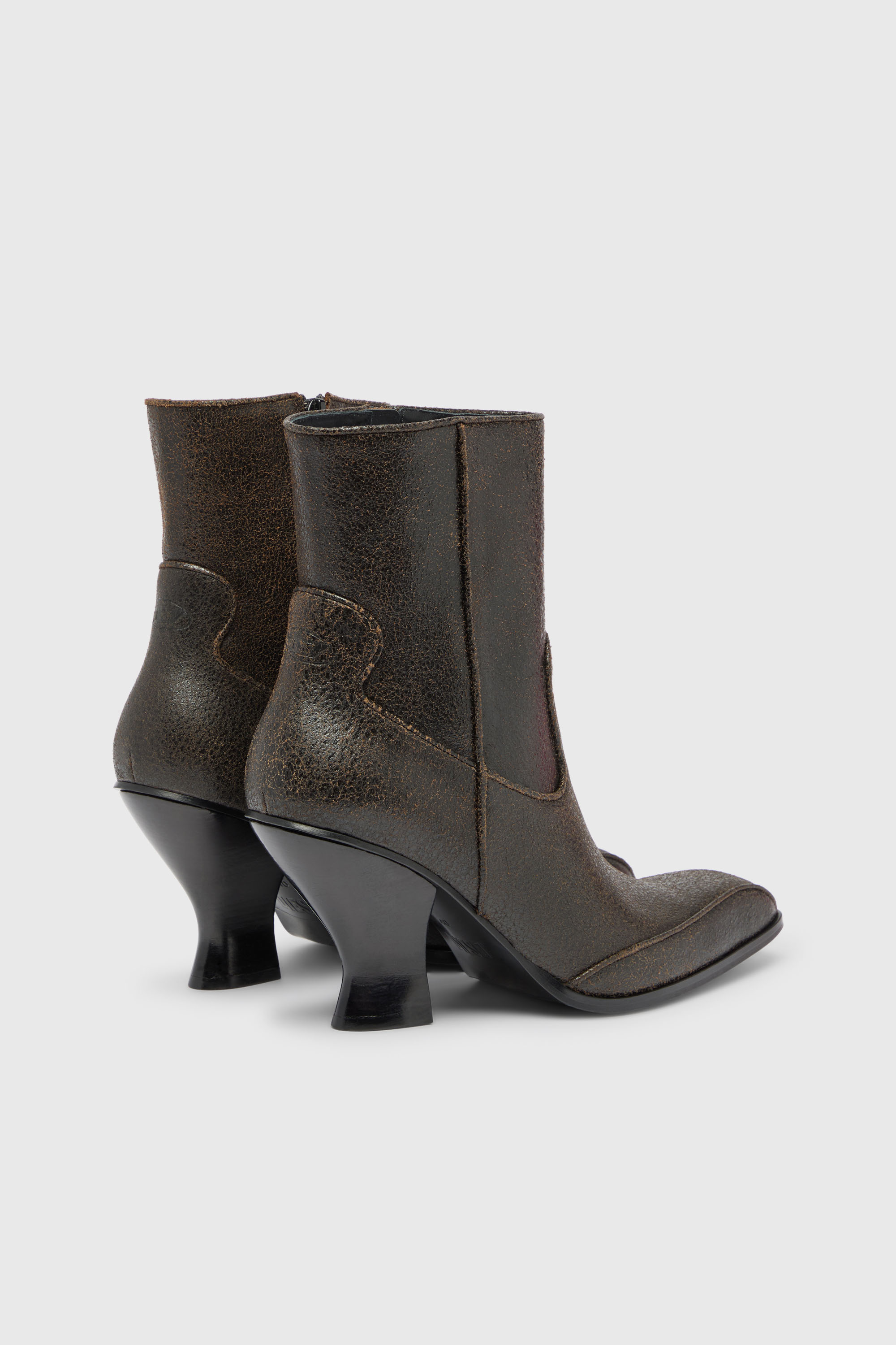 Diesel - D-LUFFY-75-AB, Damen D-Luffy &ndash; Stiefeletten aus crackled Leder in Dunkelbraun - 3