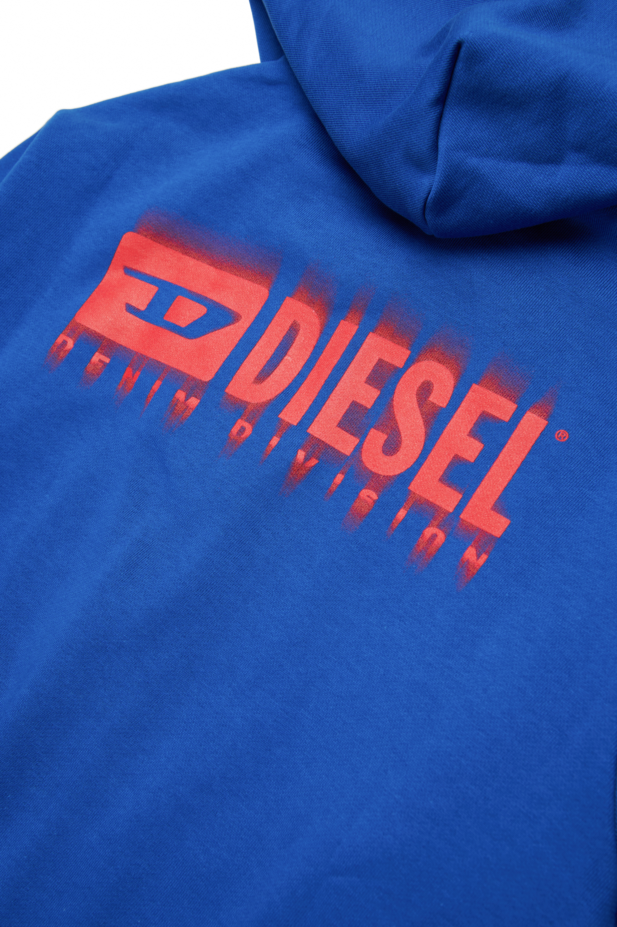 Diesel - SVOUGZIP OVER, Herren Reißverschluss-Hoodie mit verschmiertem Logo in Blau - Image 4