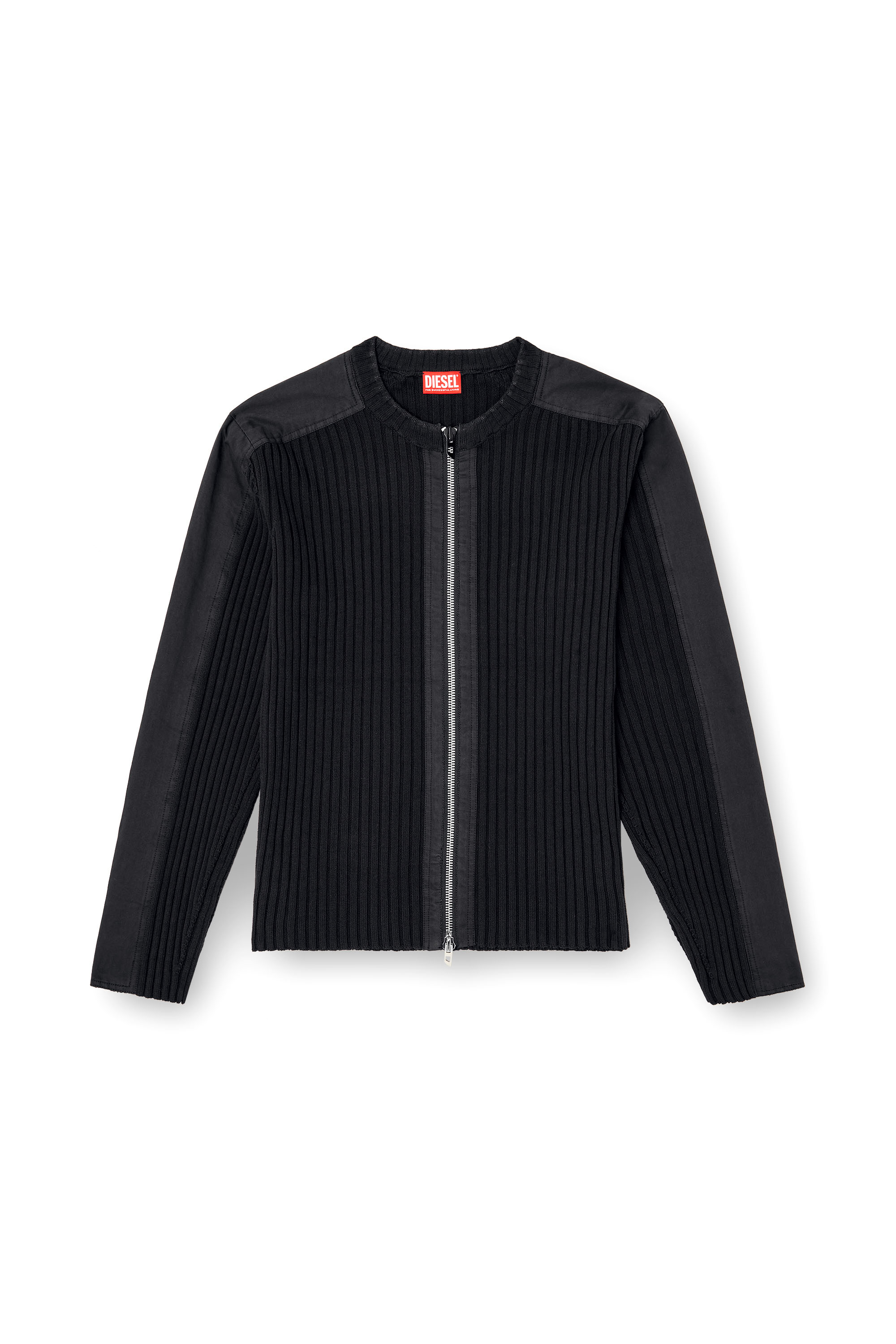 Diesel - K-MATTY, Herren Reißverschluss-Cardigan mit Utility-Einsätzen in null - 3