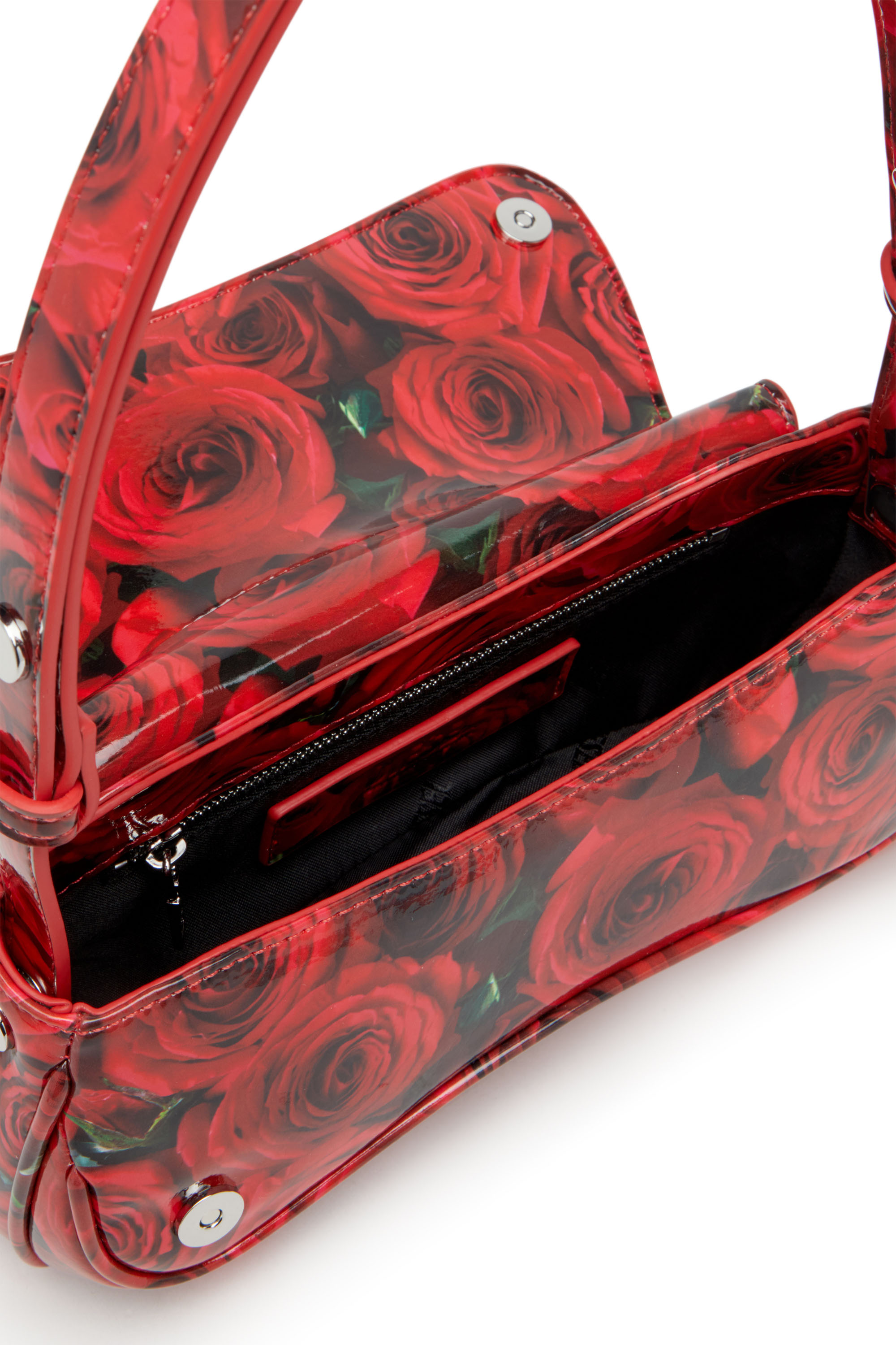 Diesel - PLAY CLUTCH, Damen Play-Glänzende Clutch mit Print in Rot - 4