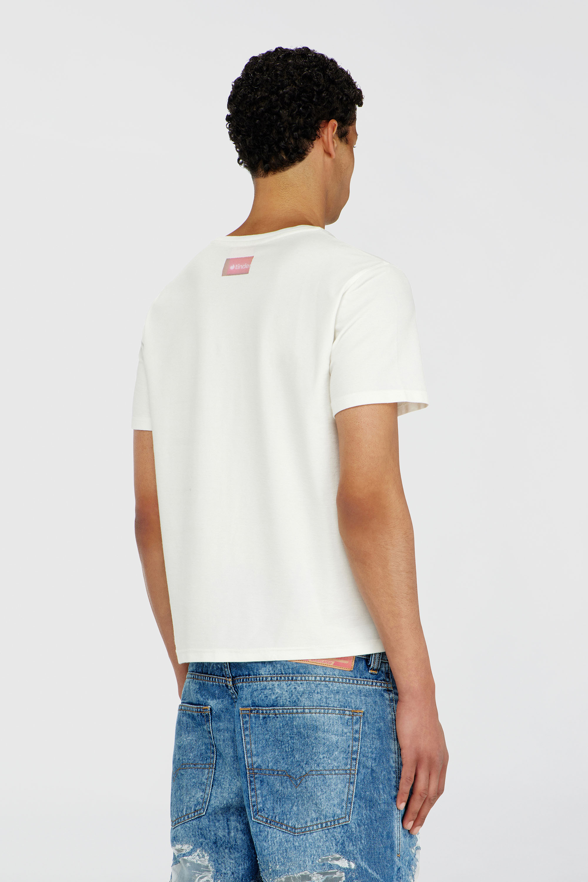 Diesel - PR-T-NOTS-CHI-R, Unisex T-Shirt mit For Successful Loving Logo in Wei&szlig; - 4