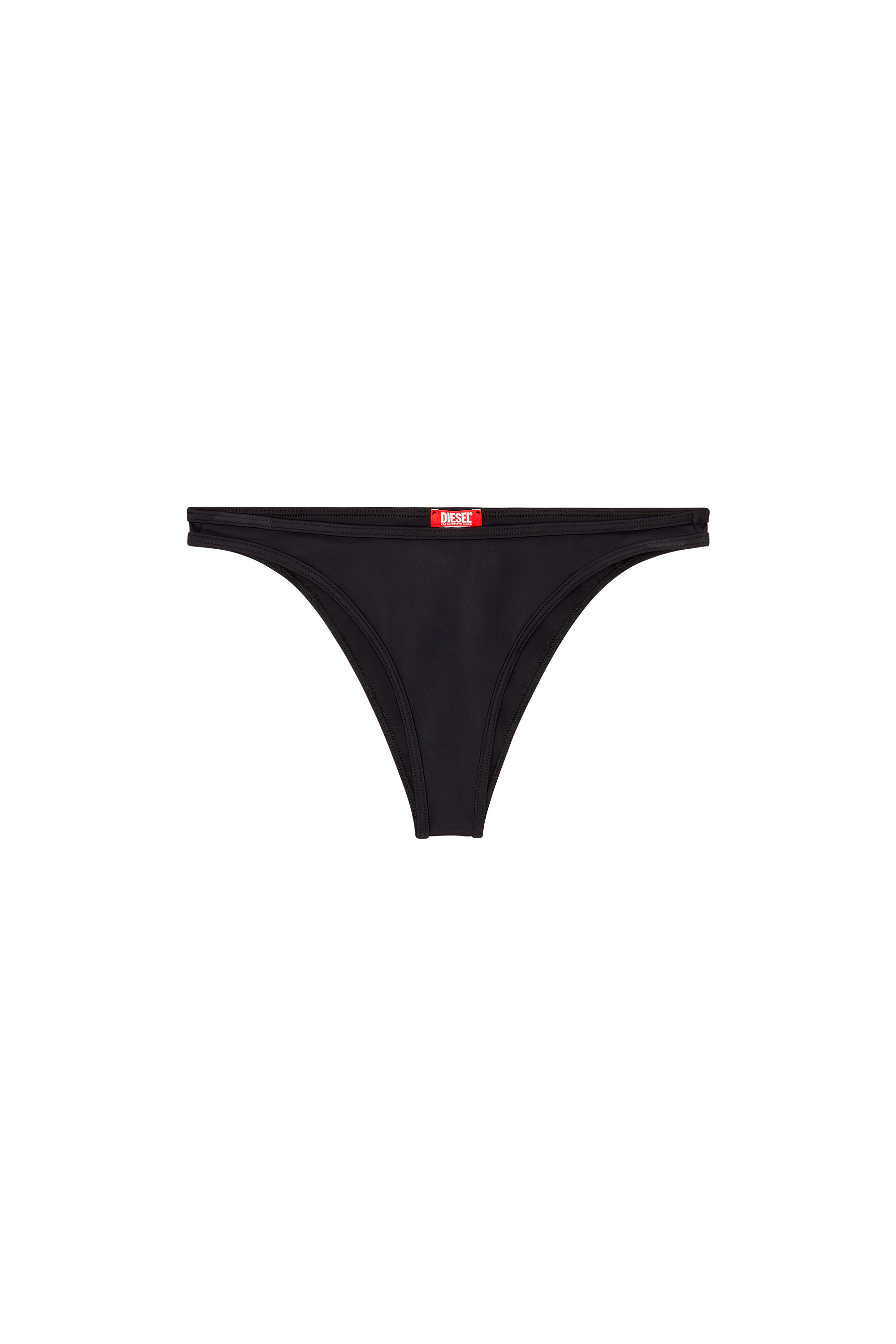 Diesel - BFPN-BRAZILIAN, Damen Bikinihöschen mit abgeschnittenem Diesel-Logo in Schwarz/Weiss - 3