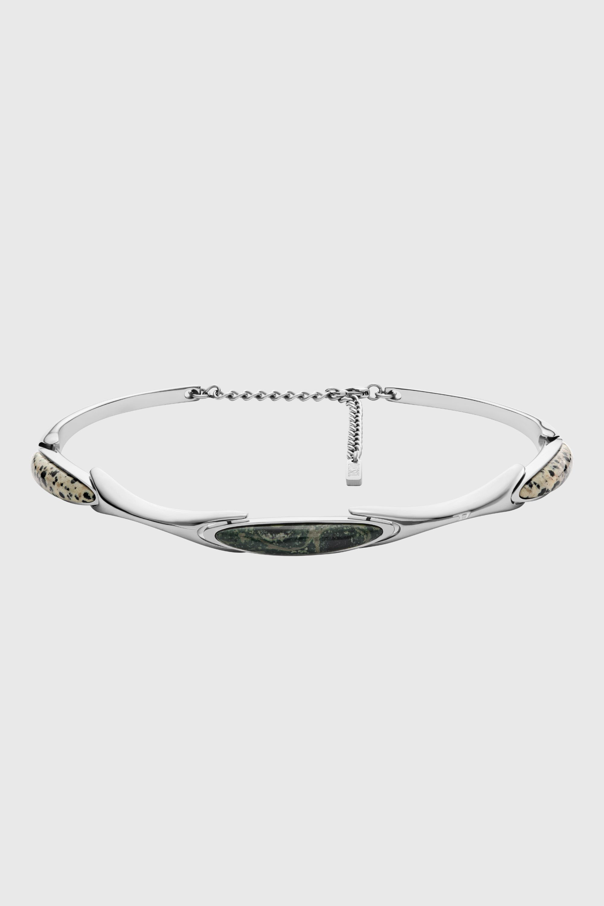 Diesel - DX167740 JEWELLERY, Unisex Edelstahl-Choker-Halskette in Silber - 2