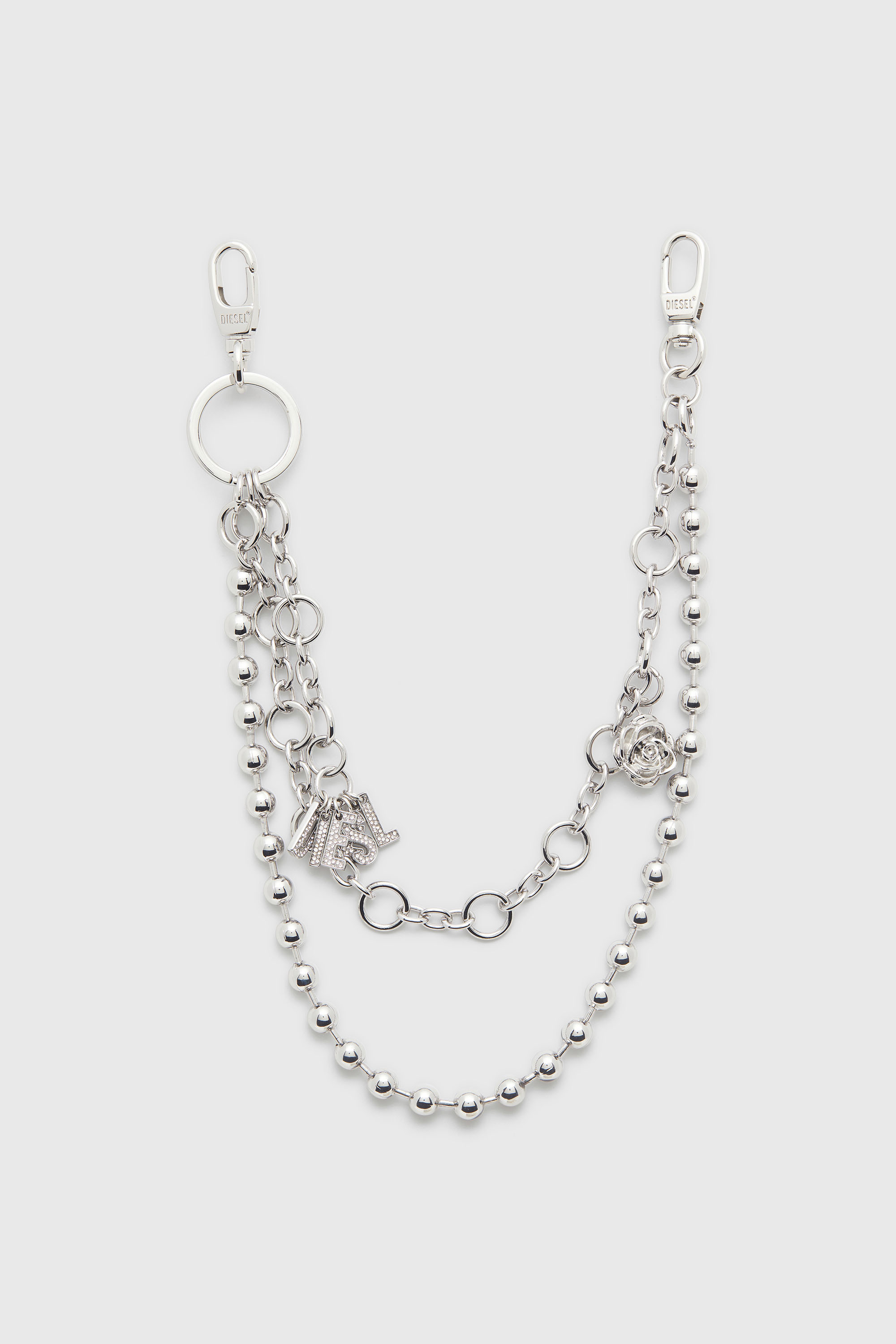 Diesel - CHAIN-D II L, Damen Metallanh&auml;nger mit Ketten und Anh&auml;ngern in Silber - 1