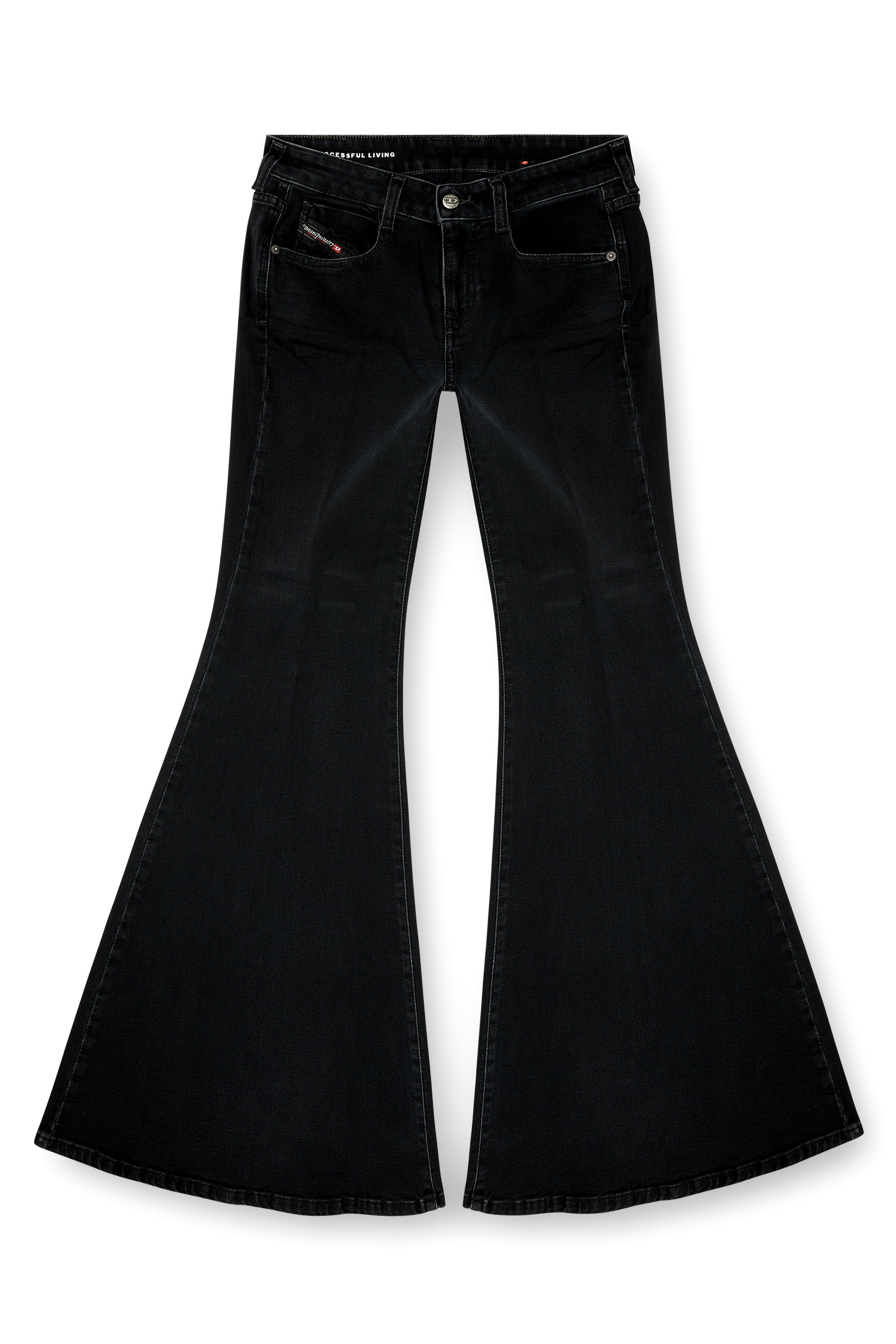 Diesel - Damen Flare Jeans 1970 D-Bleess 09M69, Schwarz/Dunkelgrau - 3