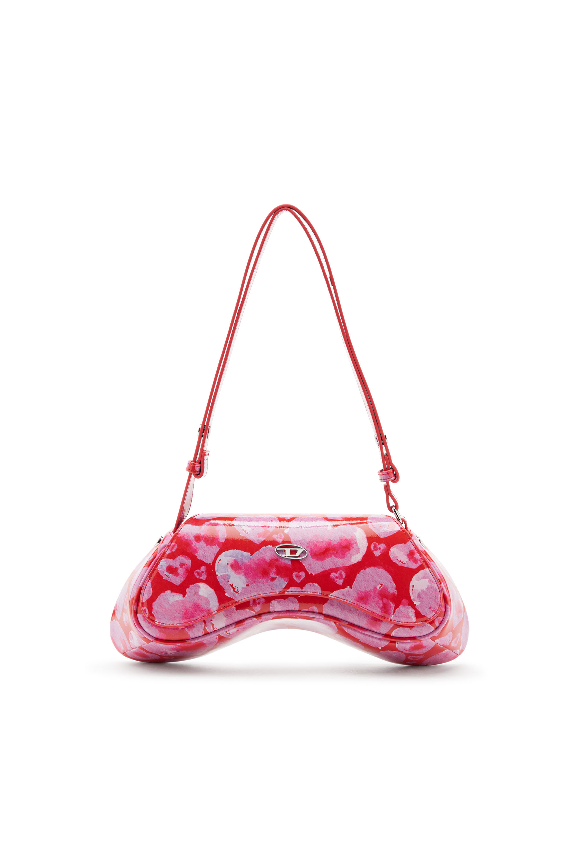 Diesel - ST VALENTINE-PLAY CROSSBODY, Damen St Valentine-Play-Crossbody-Tasche mit all-over Herz-Print in Rosa - 1